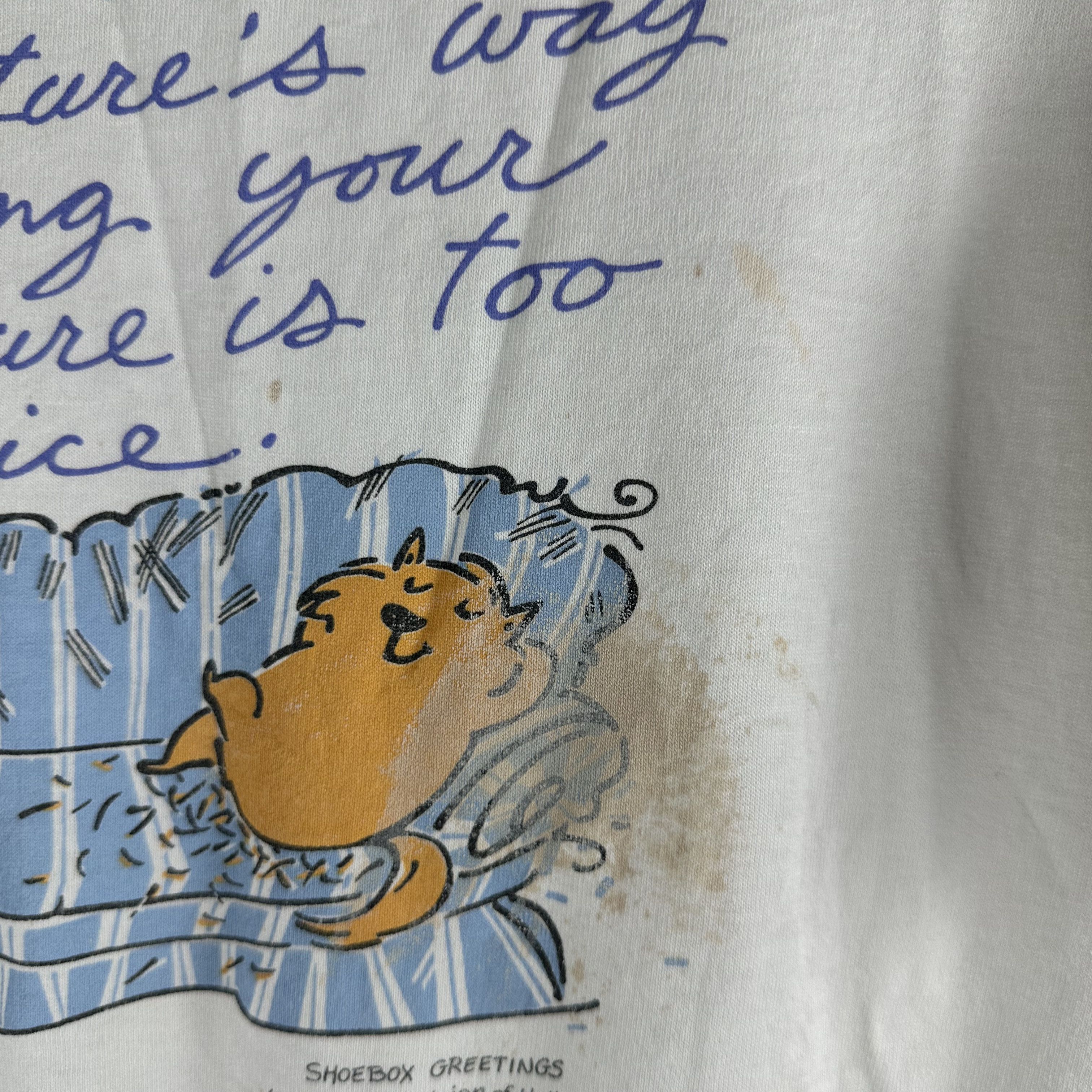 Vintage ​90s Cats Are Nature's Way Of Saying Your Furniture Art Tee Size US XL / EU 56 / 4 - 4 Thumbnail