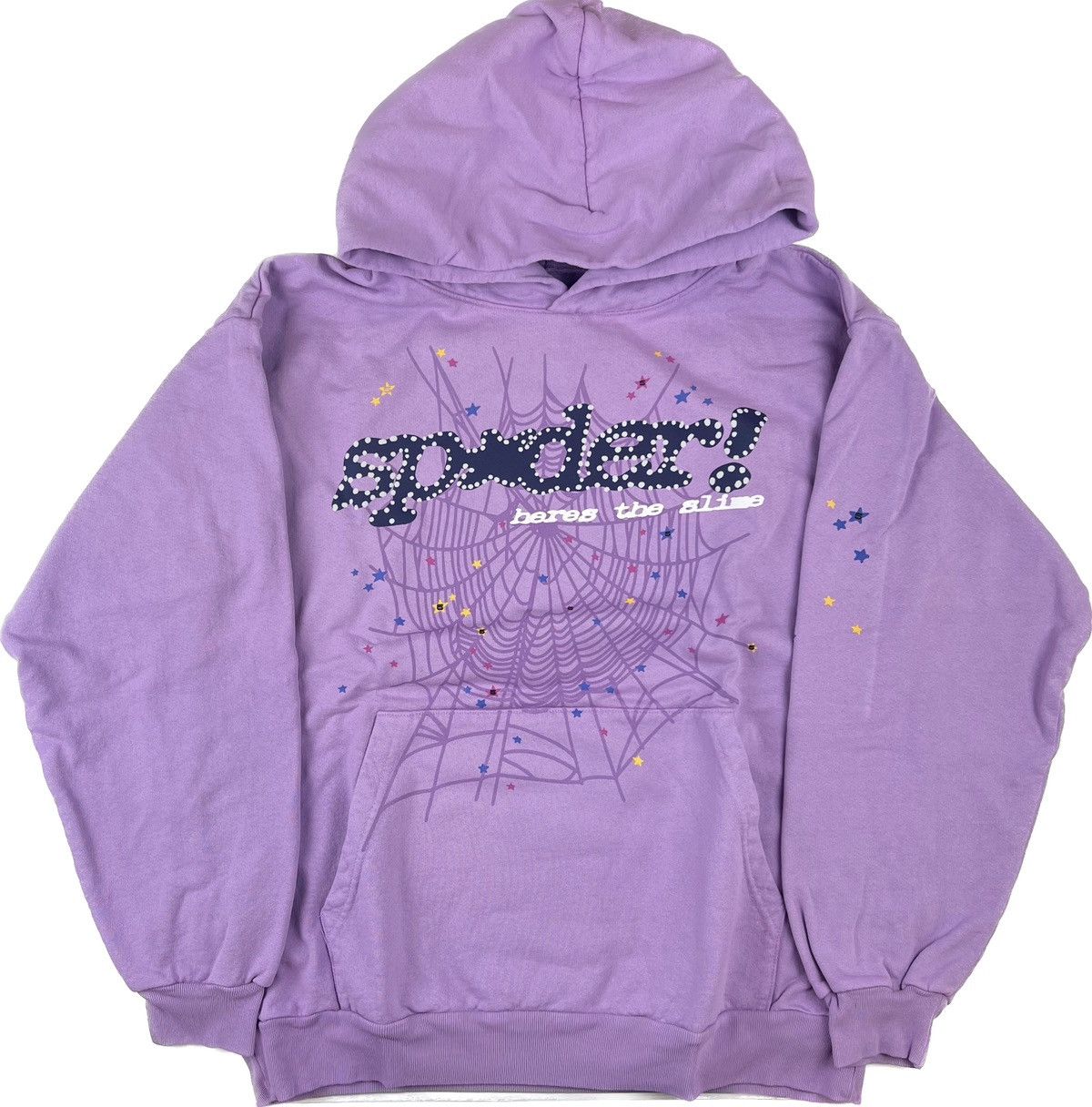 Supreme Spider Web Hoodie パープルパーカー