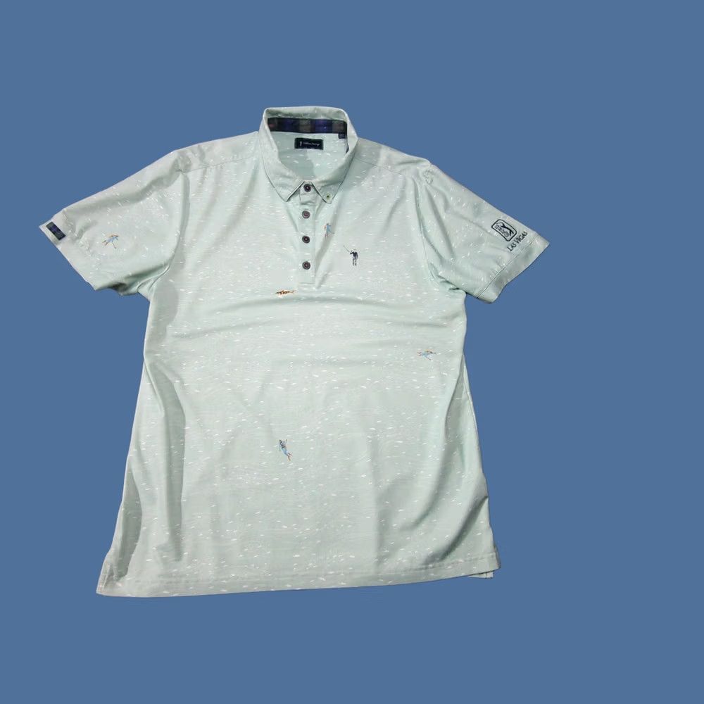 Vintage William Murray Golf Shirt Mens Large Green Polo Performance TPC Las Vegas Stitch Size US L / EU 52-54 / 3 - 1 Thumbnail