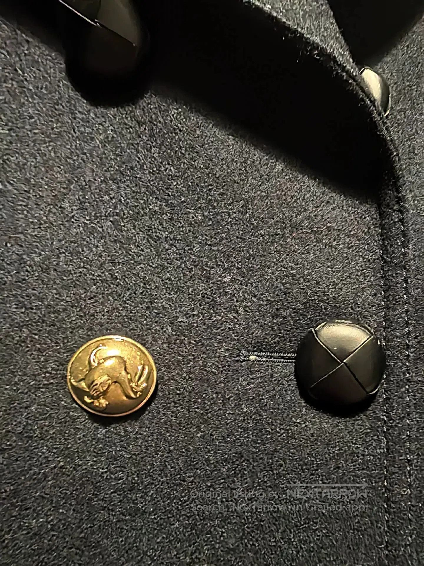 Loewe LOEWE Navy Wool Double-Breasted Coat. Size US S / EU 44-46 / 1 - 3 Thumbnail