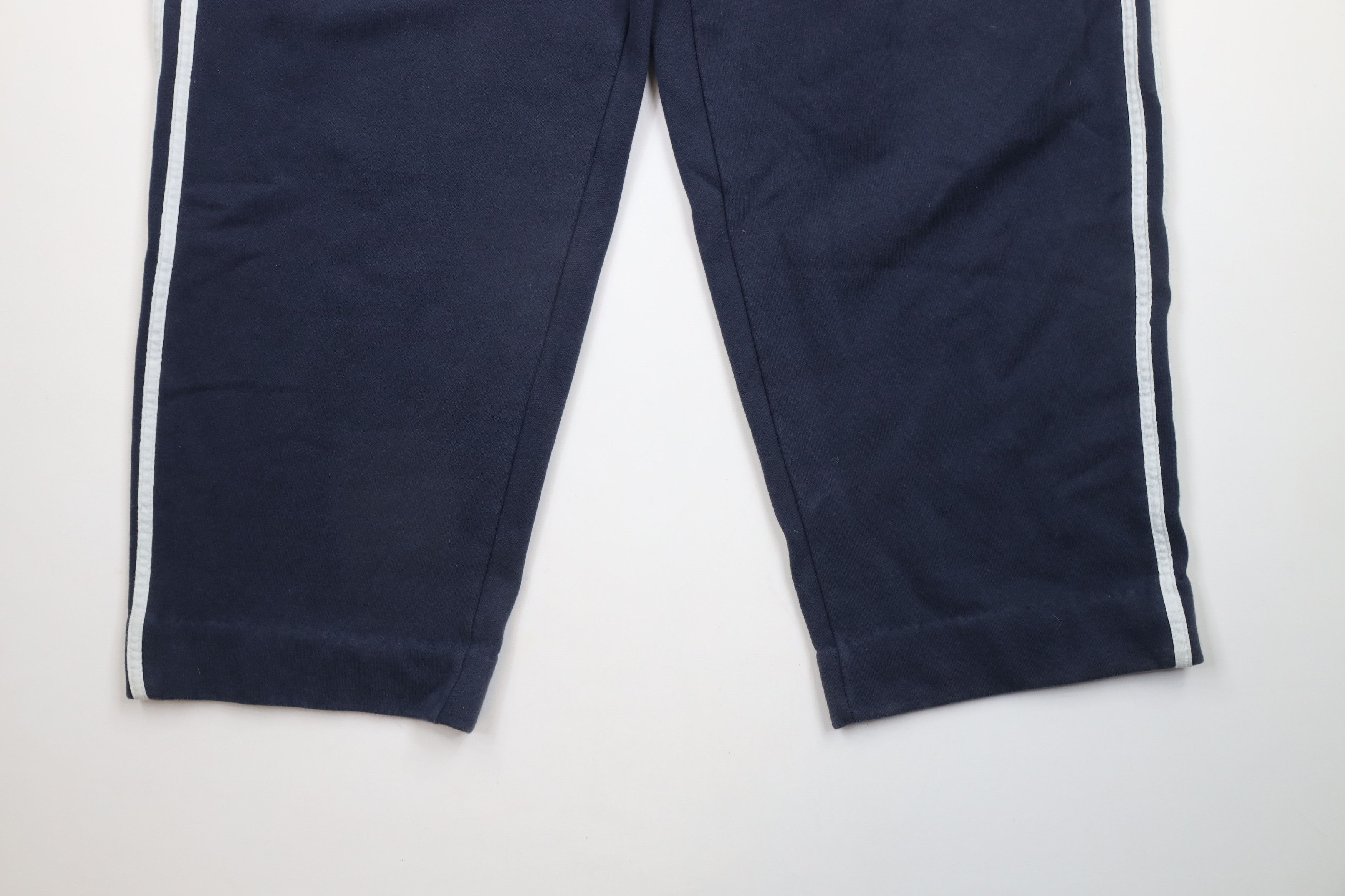 Adidas × Vintage Vintage Adidas Spell Out Striped Wide Leg Sweatpants Blue Size US 40 / EU 56 - 4 Thumbnail