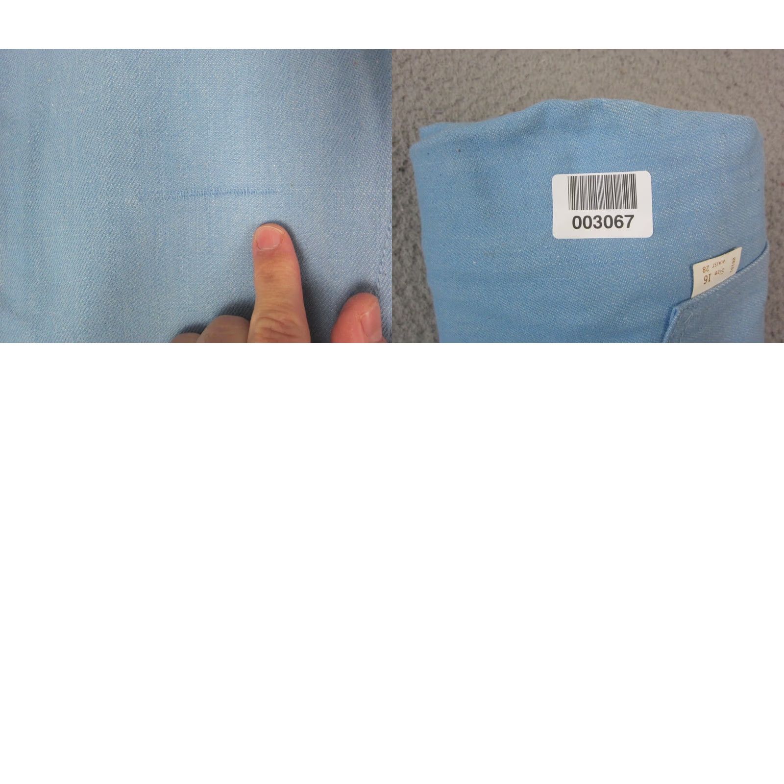 Farah VINTAGE Farah Pants Teens 16 W28 L29 Blue Flared Deadstock 70s NOS Disco Size 38" / US 16 / IT 52 - 11 Thumbnail