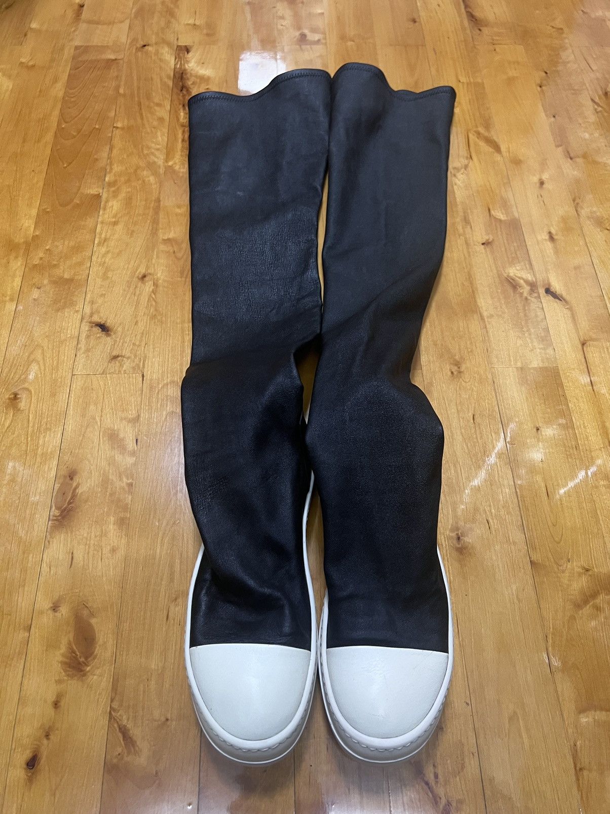 Rick Owens Rick owens mainline leather thigh high stocking sz36 Size US 6 / IT 36 - 1 Thumbnail