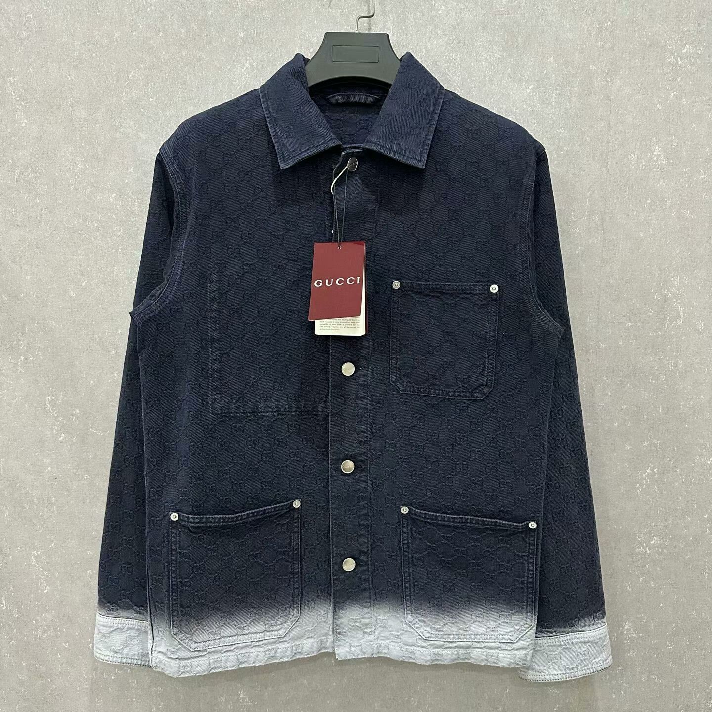 Gucci gucci double g denim jacket with gradient print Size US L / EU 52-54 / 3 - 1 Thumbnail