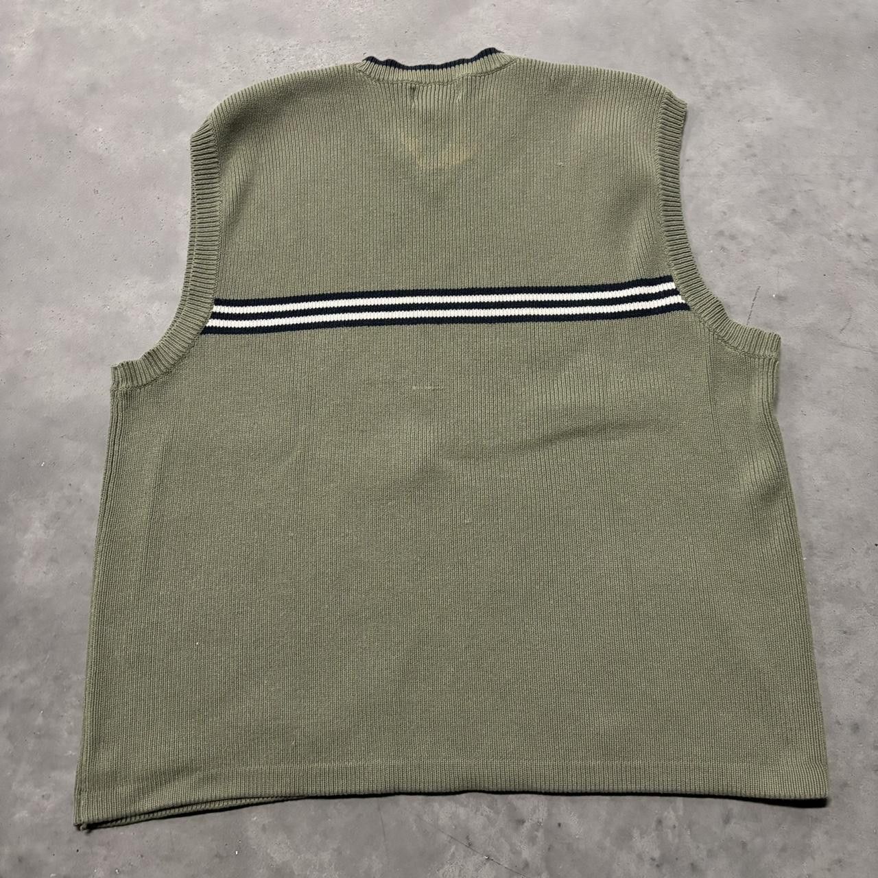 Japanese Brand × Vintage Crazy Vintage Y2K/2000s Green Earth Tone Striped Essential Vest! Size US M / EU 48-50 / 2 - 4 Thumbnail