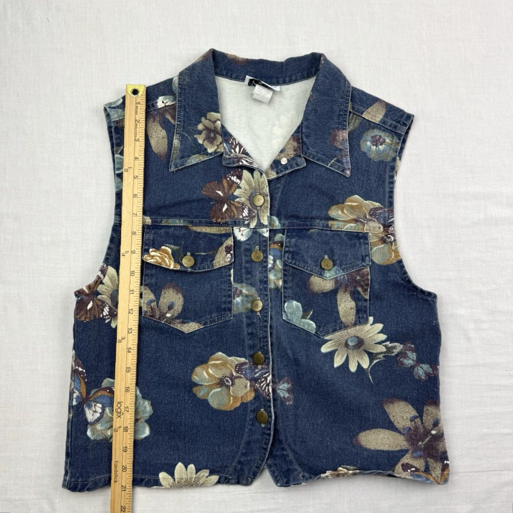Vintage VINTAGE Venice Blues Denim Vest Womens M Floral 80s Bohemian Casual Denim Vest Womens M Blue Floral 80s Bohemian Mens? Size M / US 6-8 / IT 42-44 - 7 Thumbnail