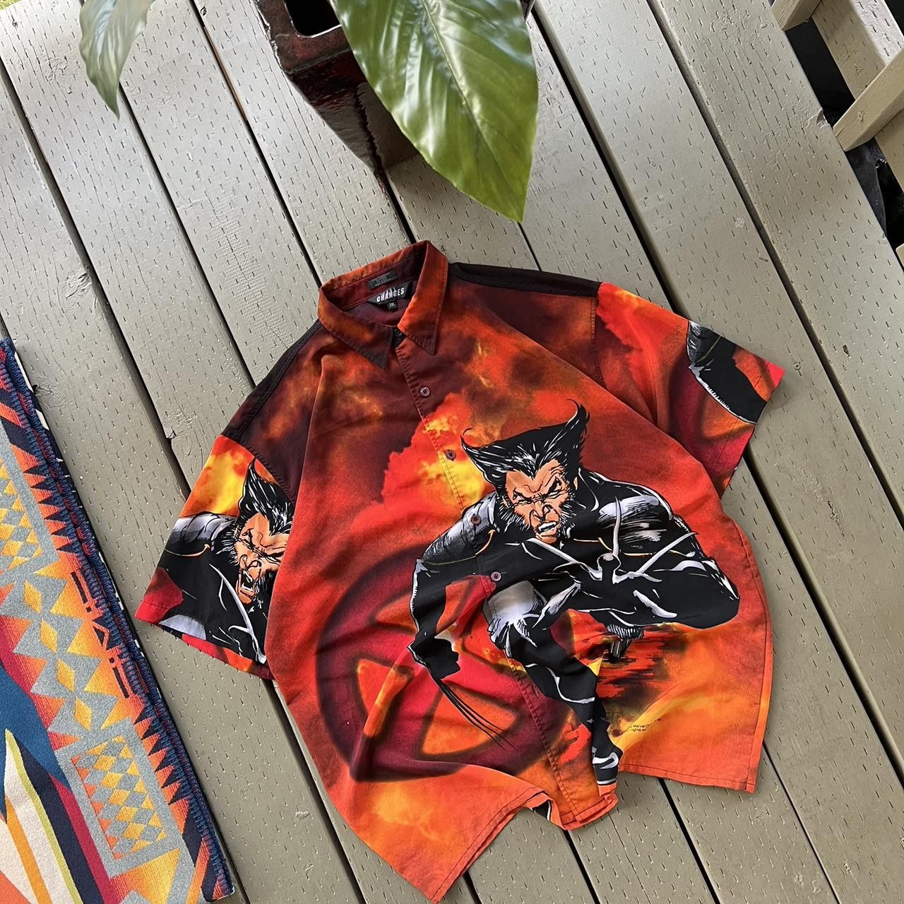 Changes × Vintage Vintage XMen Wolverine Button Up RARE Size US XXL / EU 58 / 5 - 1 Thumbnail