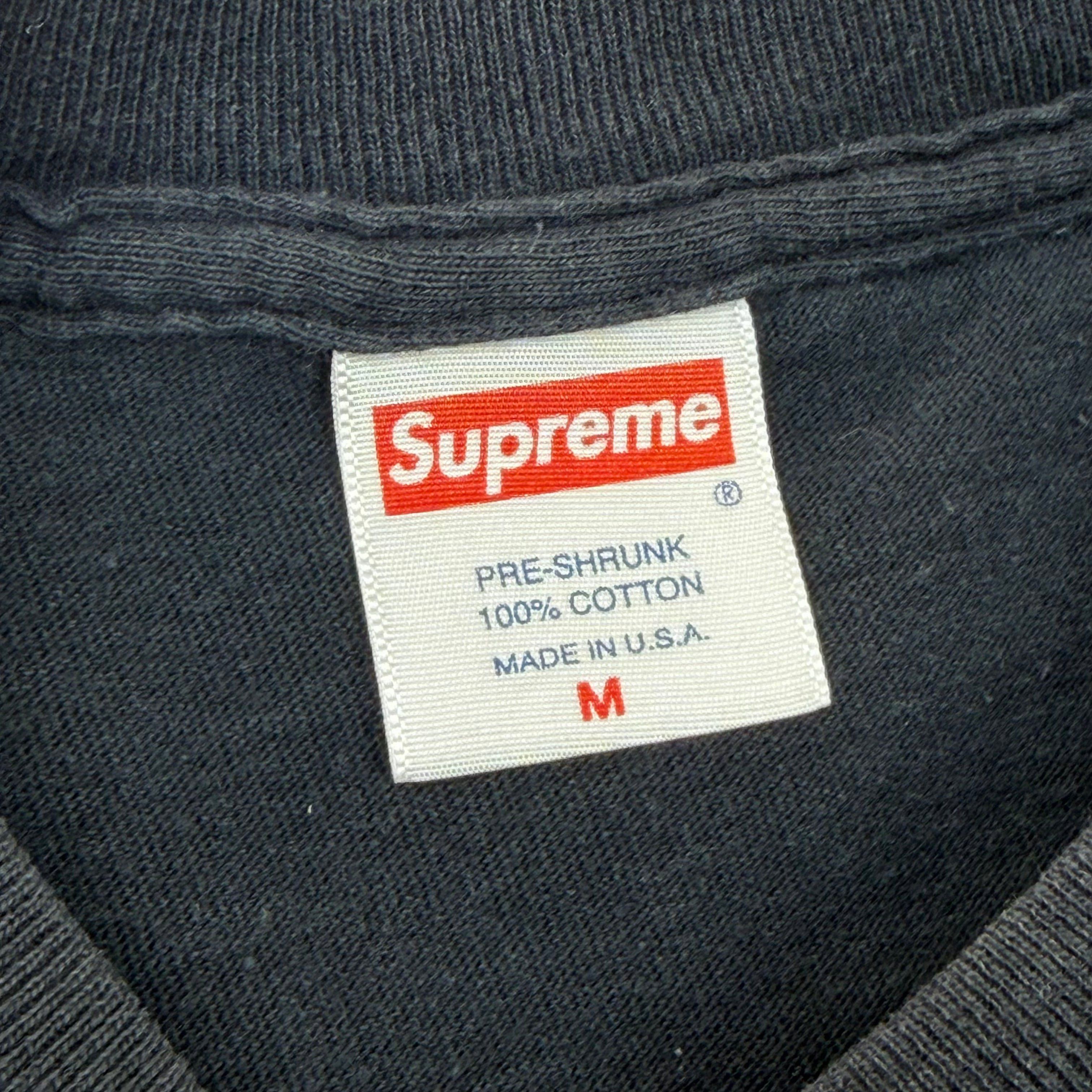 Supreme Supreme Navy Paisley Box Logo Tee M Size US M / EU 48-50 / 2 - 4 Thumbnail