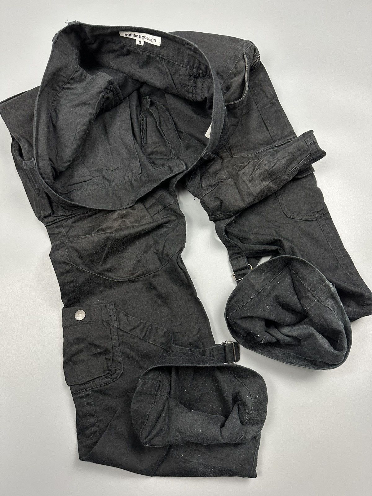 If Six Was Nine × Le Grande Bleu (L.G.B.) × semanticdesign 🔥Sick🔥Semantic Design Bondage Multi Pocket Pants Size US 31 - 10 Thumbnail
