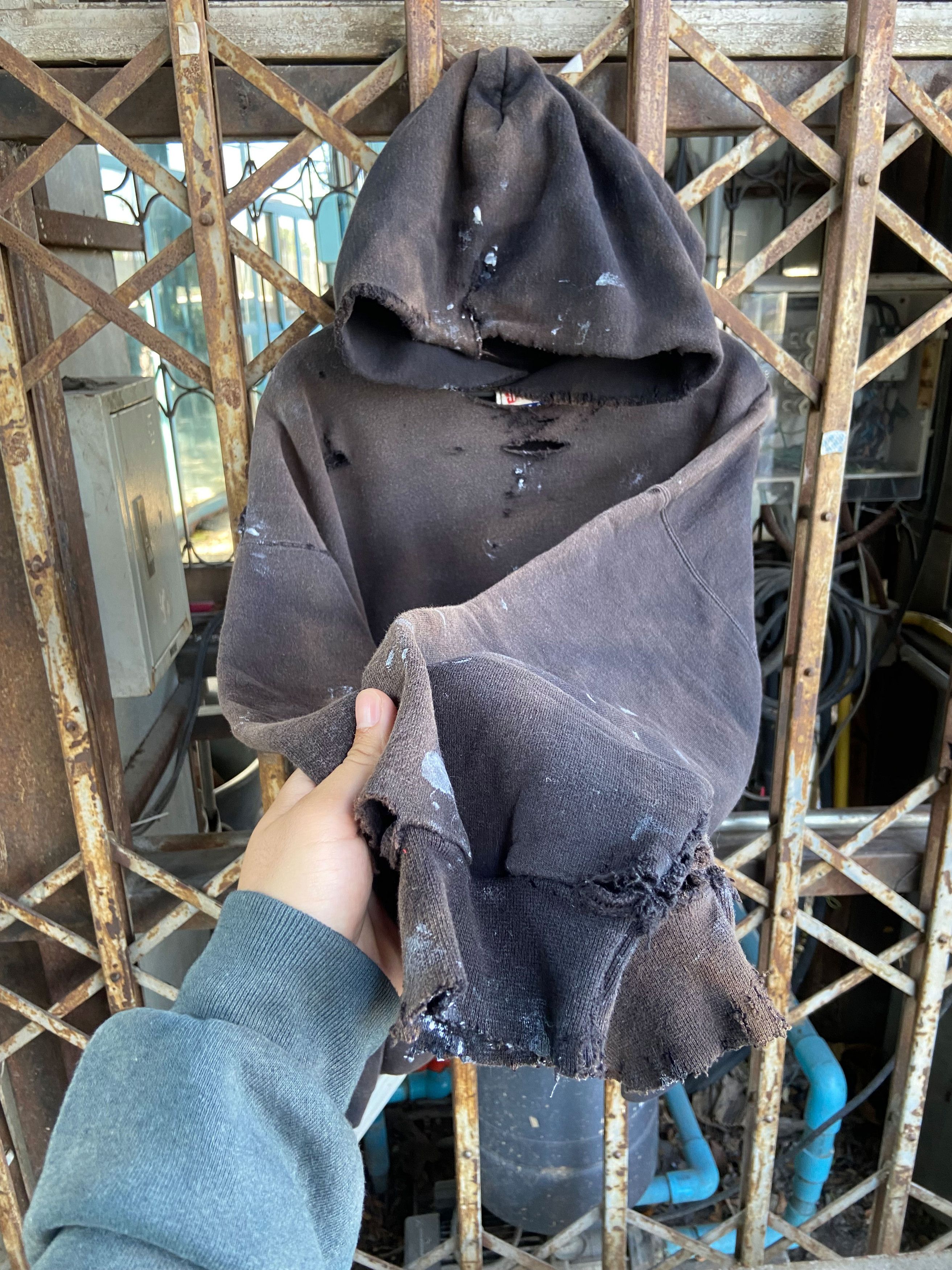 Vintage Thrashed Distressed & Faded Hoodie ERD Grunge Size US XL / EU 56 / 4 - 21 Thumbnail