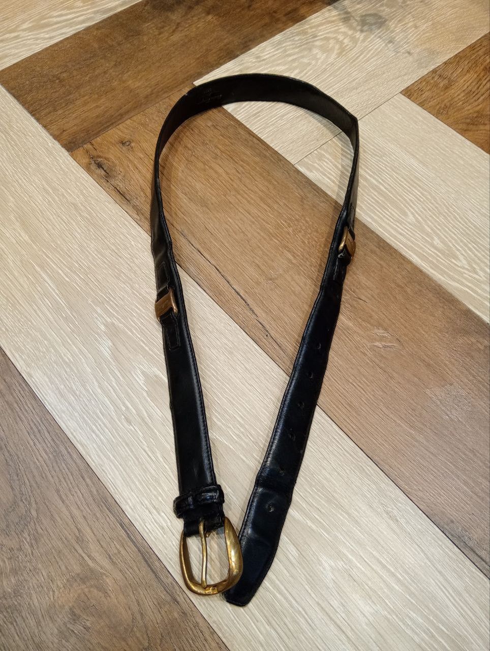 Salvatore Ferragamo VINTAGE SALVATORE FERRAGAMO LEATHER BELT - BLACK Size ONE SIZE - 7 Thumbnail