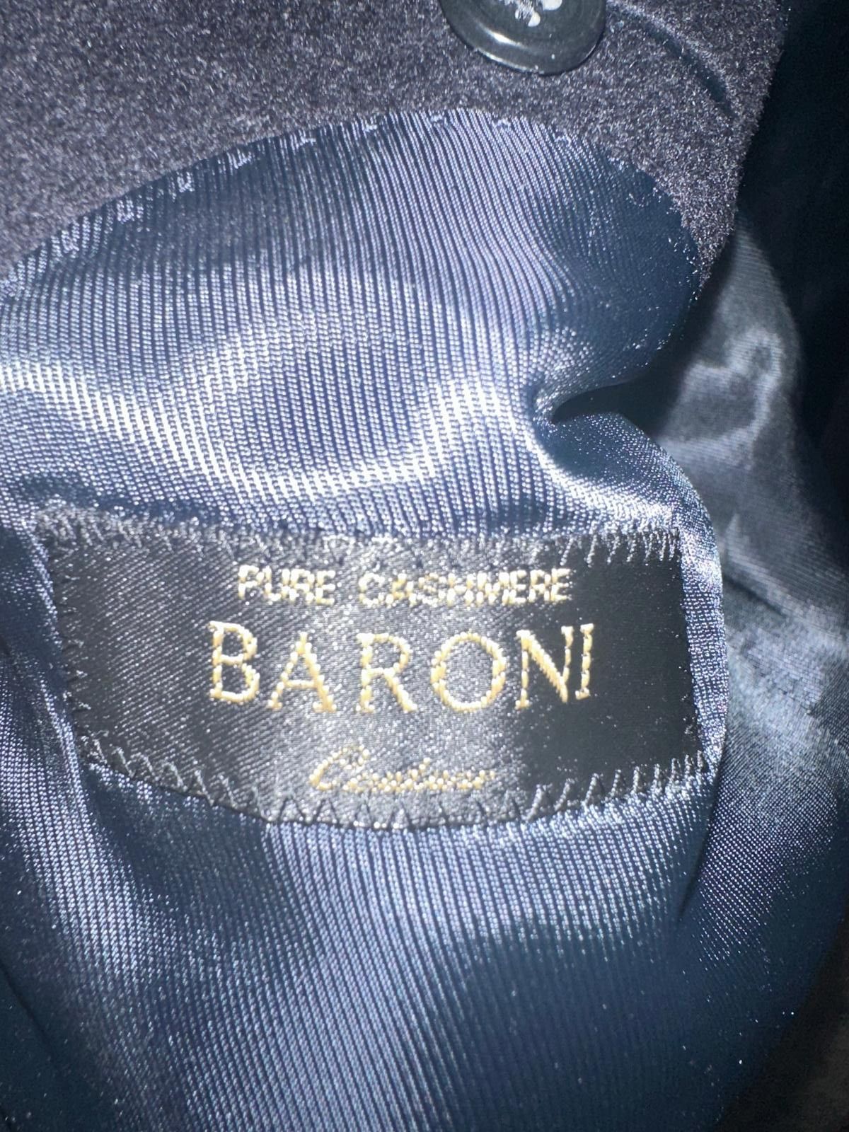 Designer Baroni Couture Men's Pure Cashmere Blazer – Black, 2-Button Size 42R - 7 Thumbnail