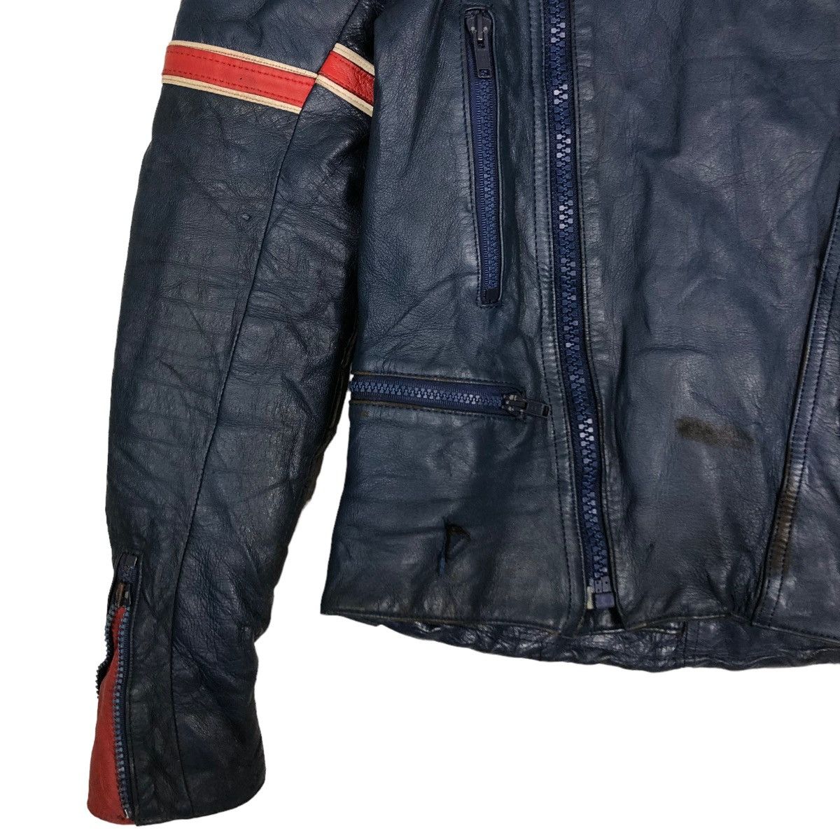 Vintage 🔥VINTAGE BIKER LEATHER JACKET RACING MADE IN ENGLAND ECHTES Size US M / EU 48-50 / 2 - 4 Thumbnail