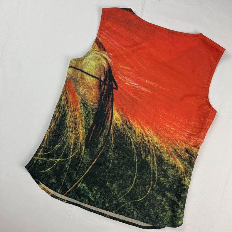 Walter Van Beirendonck walter van beirendonck size m PEACOCK PRINTED VEST Size 38R - 4 Thumbnail