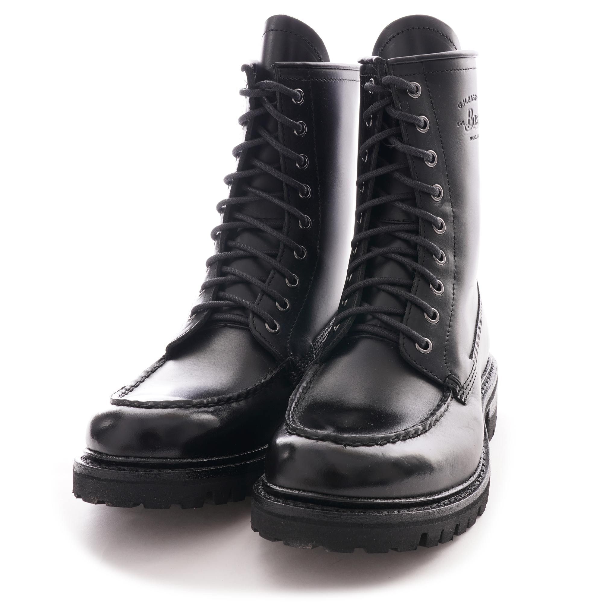 G.H. Bass & Co. o1y0125 Lace-Up Logo Ankle Boots in Black Size US 8 / EU 41 - 2 Thumbnail