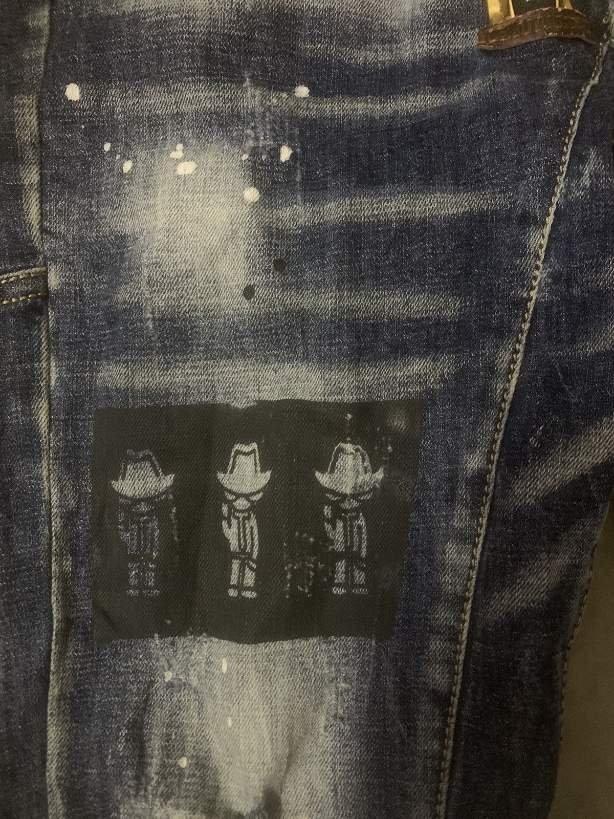 Art Comes First × Japanese Brand Dsq2 Caten Twin Brothers Flare Denim Jeans Size US 31 - 6 Thumbnail