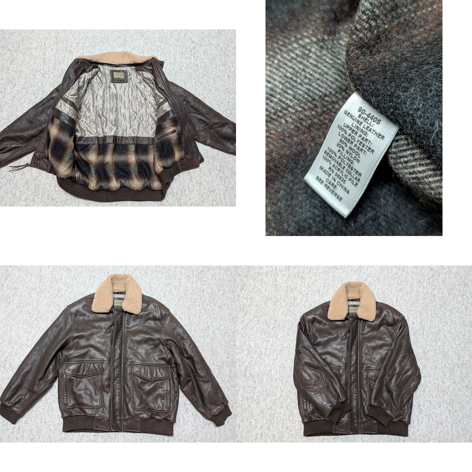Vintage VINTAGE Cabela's bomber jacket Leather brown L Mens Lambskin 44-46 Flight aviation Size US L / EU 52-54 / 3 - 8 Thumbnail