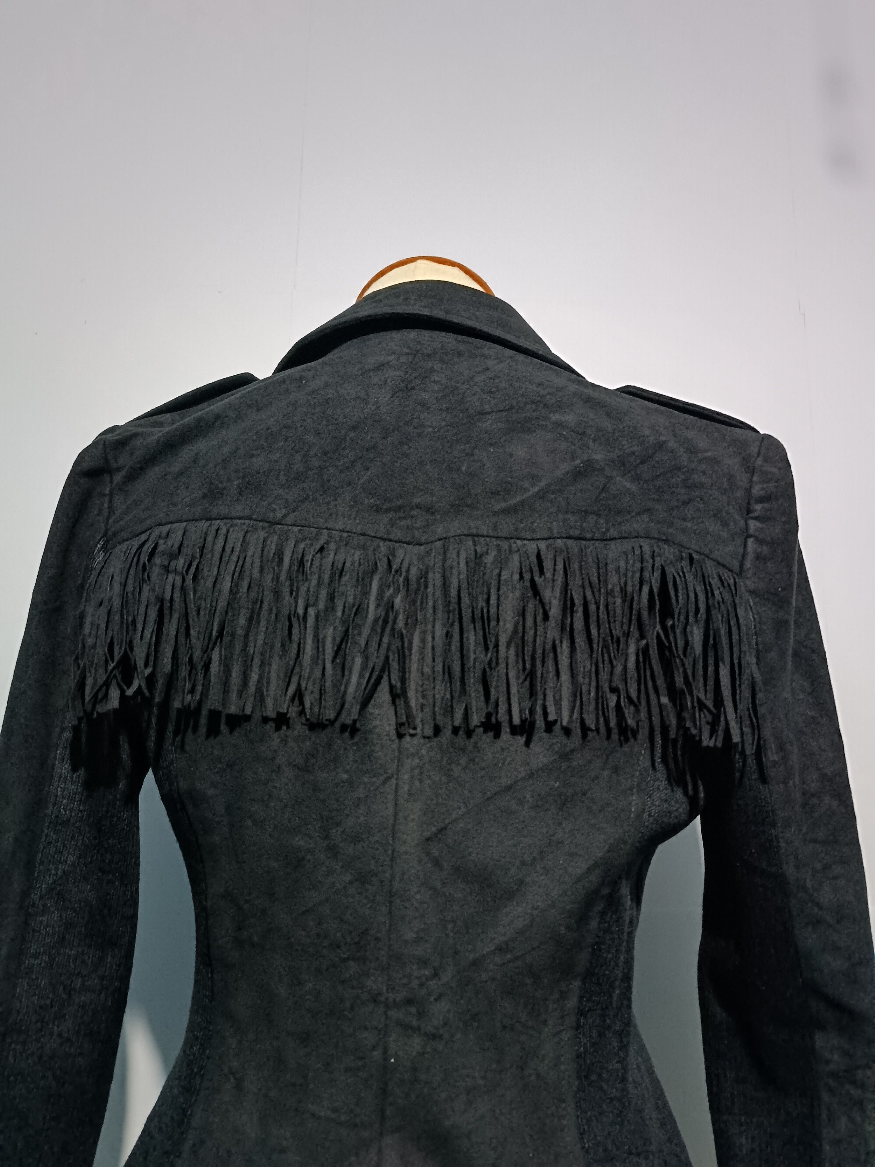 Japanese Brand Ladies Fringe Suede Leather Jacket Biker Motorcycle Size M / US 6-8 / IT 42-44 - 5 Thumbnail