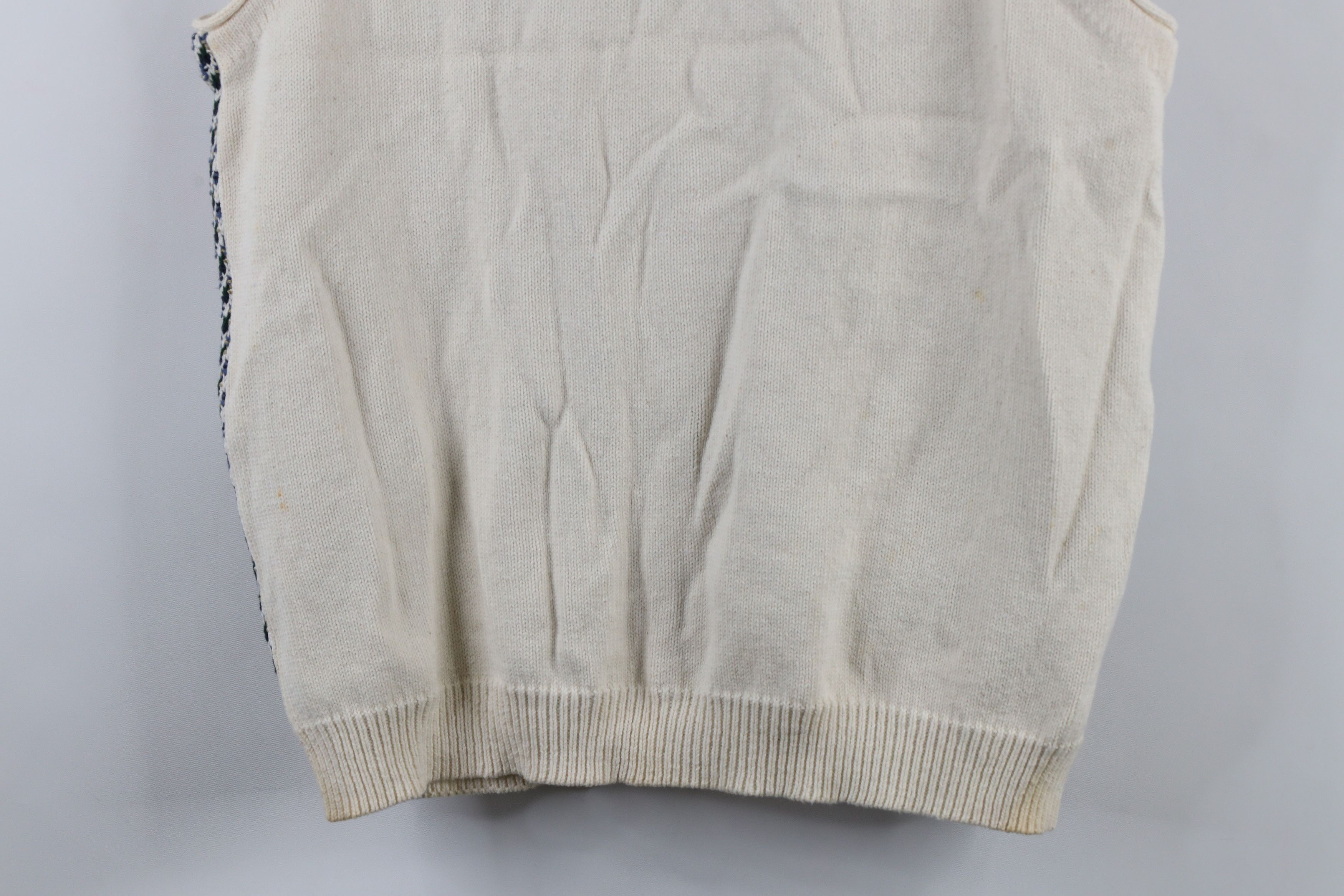 Vintage Vintage 90s Streetwear Herringbone Knit Sweater Vest USA Size US M / EU 48-50 / 2 - 9 Thumbnail
