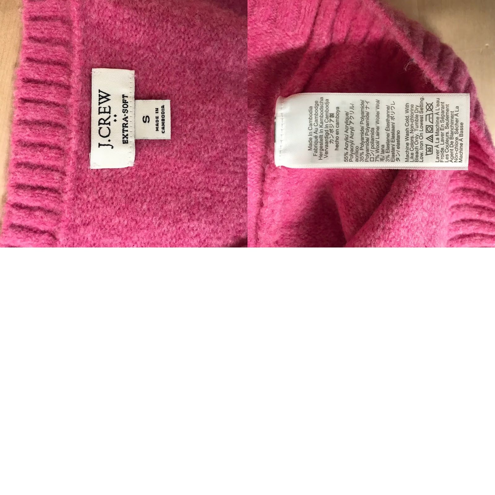 J.Crew J Crew V Neck Sweater Vest S Pink Extra Soft Sleeveless Size S / US 4 / IT 40 - 8 Thumbnail