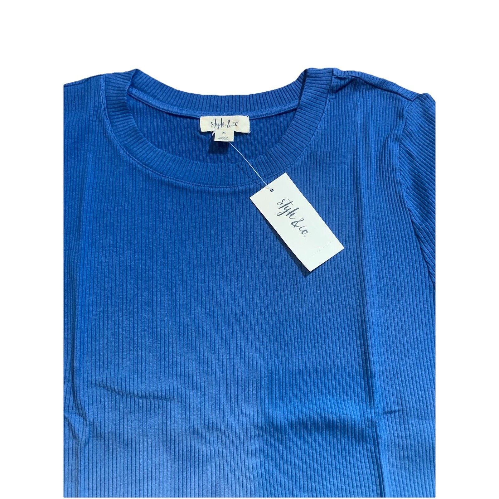 Other Style & Co Women’s Softball Tee Blue Tie Dye Size XL / US 12-14 / IT 48-50 - 2 Thumbnail
