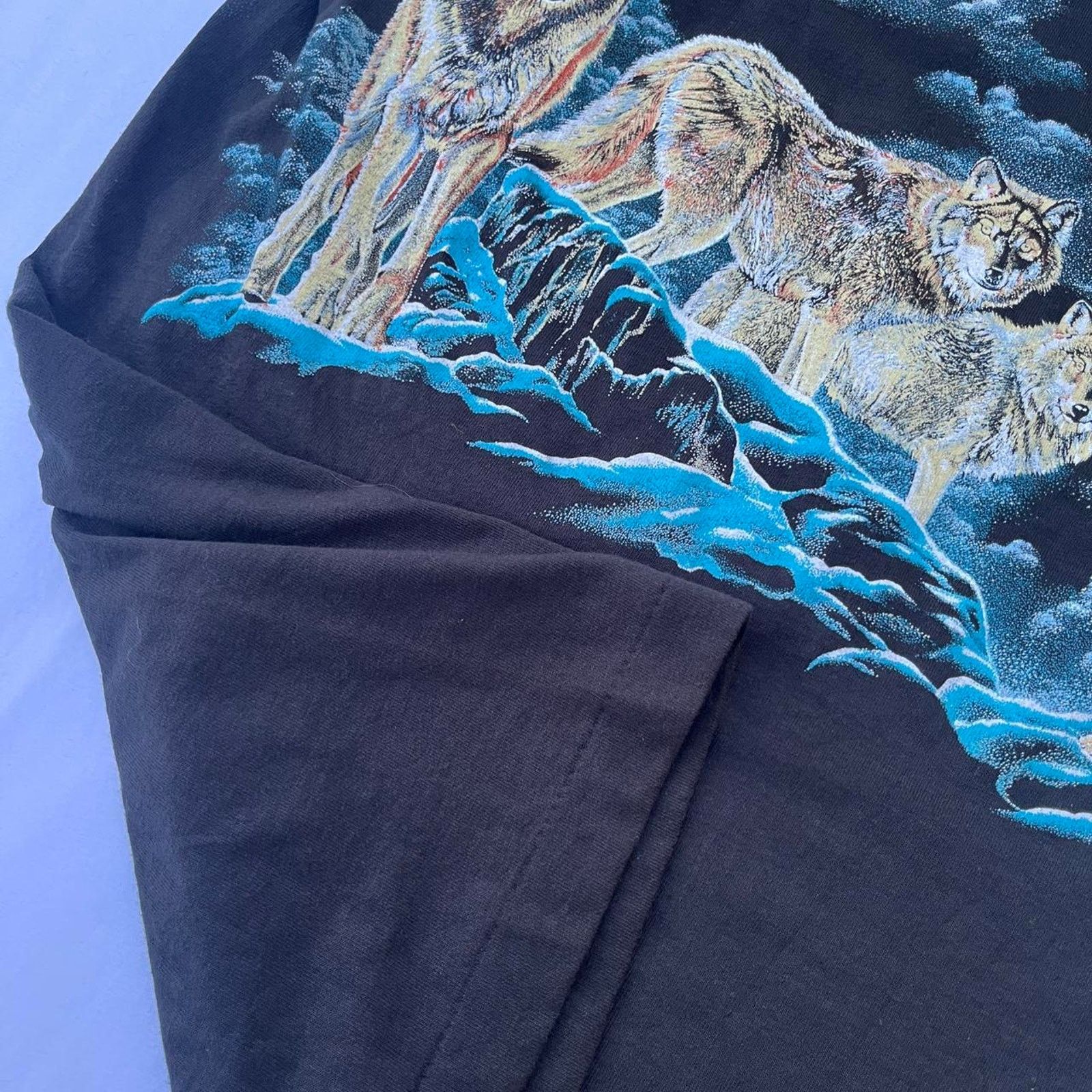 Other Mountain Wolf AOP Vintage 90s Wildlife Single Stitch T-Shirt Size US L / EU 52-54 / 3 - 6 Thumbnail