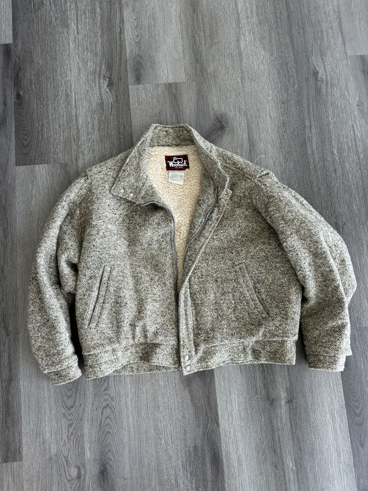Vintage Woolrich Made in USA Wool Cropped Bomber L Size US L / EU 52-54 / 3 - 2 Thumbnail