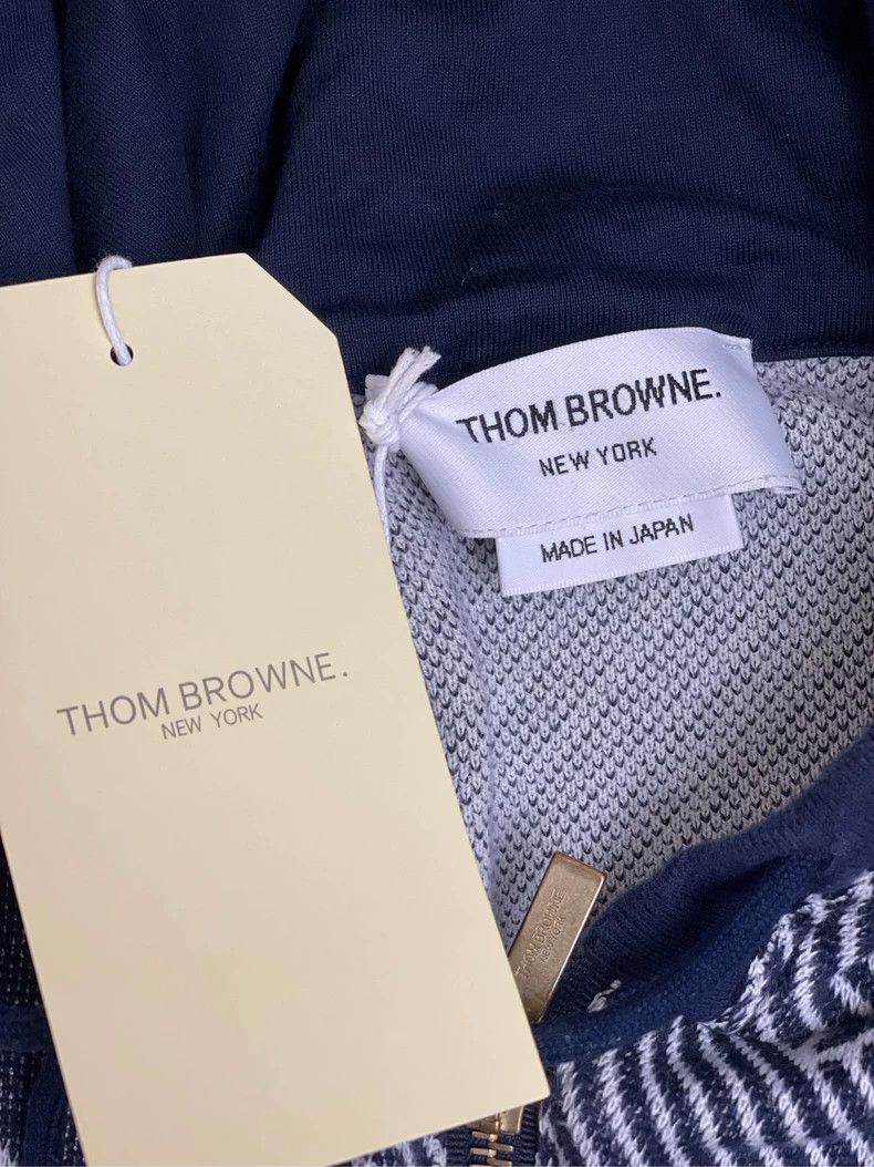 Thom Browne Thom browne Dark blue twill full-print dolphin four-striped Size US XS / EU 42 / 0 - 7 Thumbnail