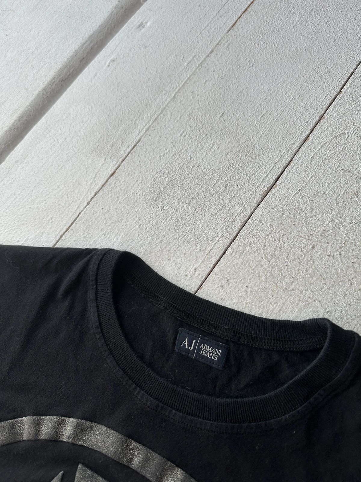 Armani 🚨Y2K Big Logo ARMANI JEANS T-shirt Avant Garde Size US L / EU 52-54 / 3 - 6 Thumbnail