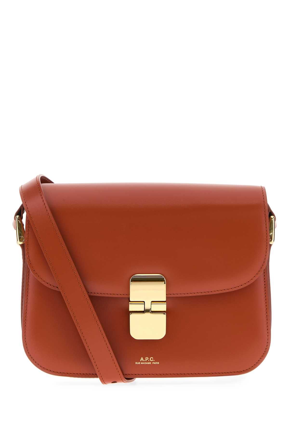 A.P.C. Brick Leather Small Grace Crossbody Bag Size ONE SIZE - 1 Thumbnail
