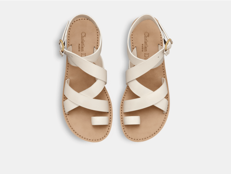 Dior o1w1db10725 KCO024 Sun Toe-Ring Sandals in White Size US 10 / IT 40 - 3 Thumbnail