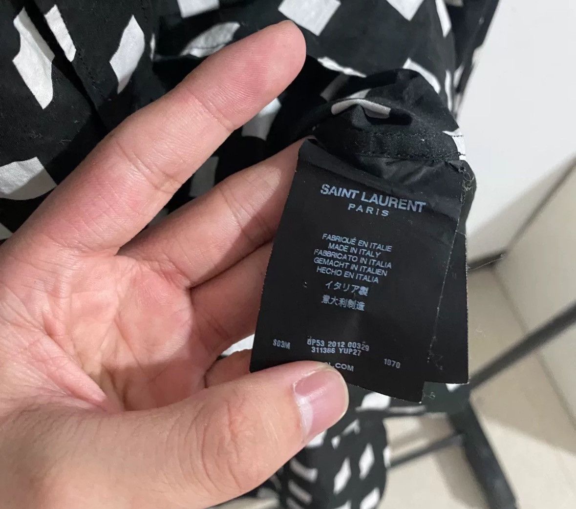 Saint Laurent Paris × Yves Saint Laurent Saint Laurent slp13SS Square Shirt2412-Nextarrow Size US S / EU 44-46 / 1 - 5 Thumbnail