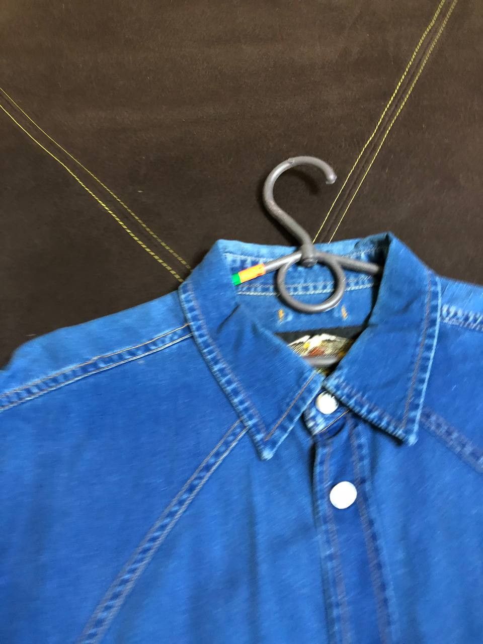 Harley Davidson Harley Davidson Men's Long Sleeve Blue Cotton Shirt Size US XL / EU 56 / 4 - 7 Thumbnail