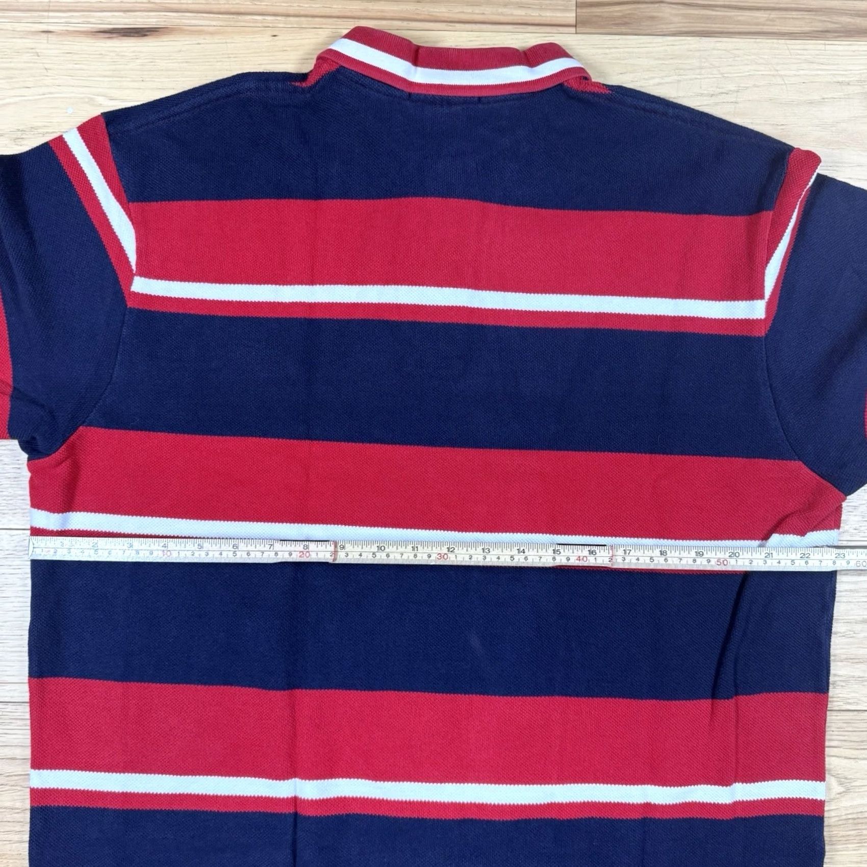 Polo Ralph Lauren VINTAGE Polo Ralph Lauren Rugby Shirt Mens 2XL Blue Stripe Short Sleeve Polo USA Cotton Size US XXL / EU 58 / 5 - 5 Thumbnail