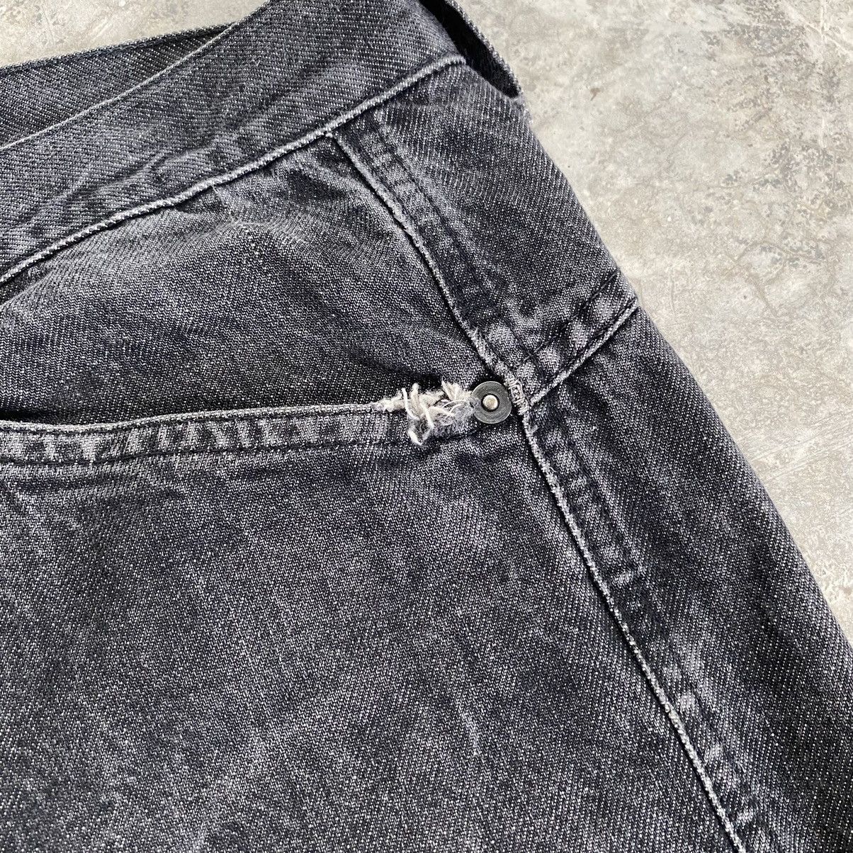 Versace 2004 Archive Versace Sanded Black Bondage Denim Jeans Size US 38 / EU 54 - 14 Thumbnail