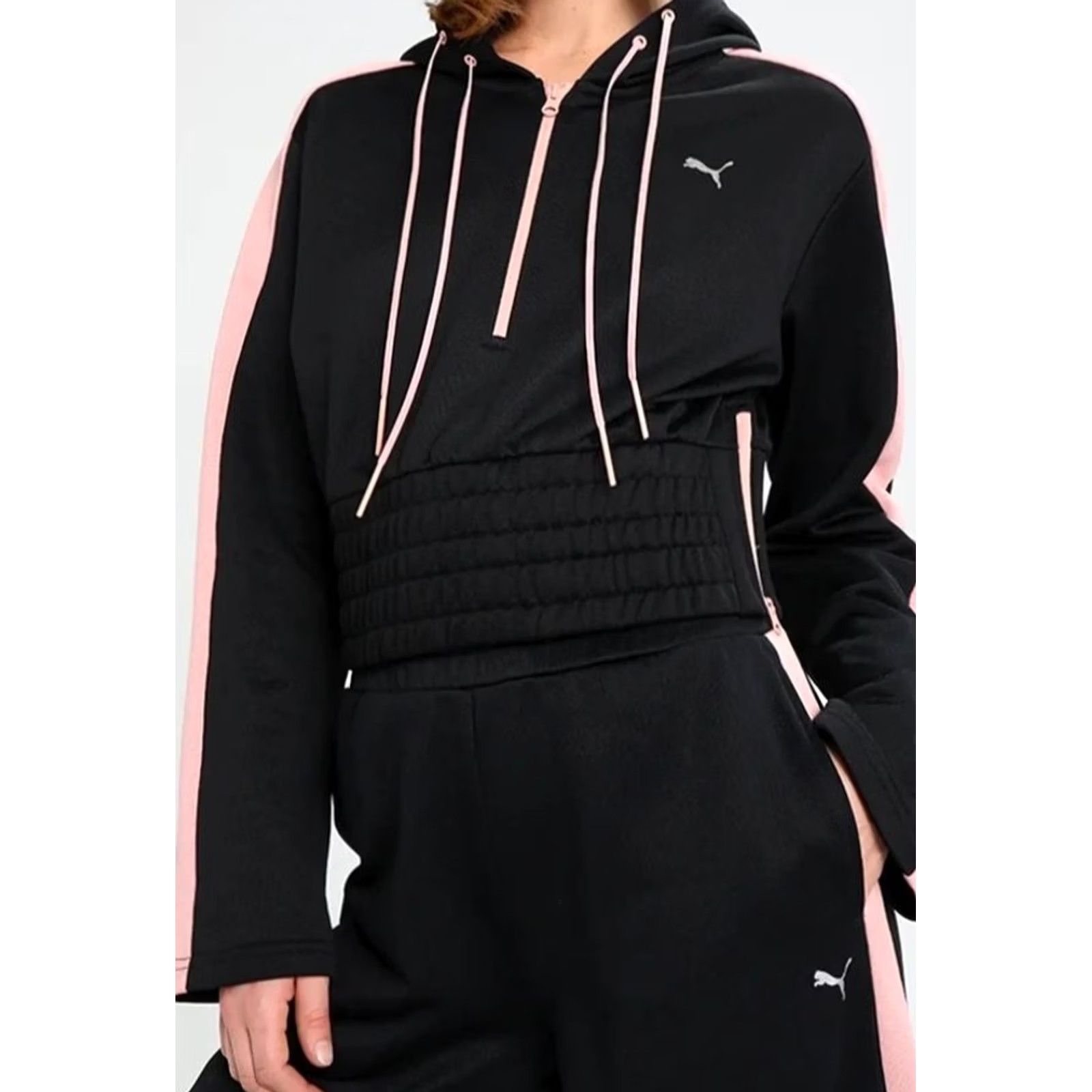 Puma Puma Women’s Cropped Hoodie Jacket Black Pink Zip Up Long Sleeve Size M Size M / US 6-8 / IT 42-44 - 4 Thumbnail