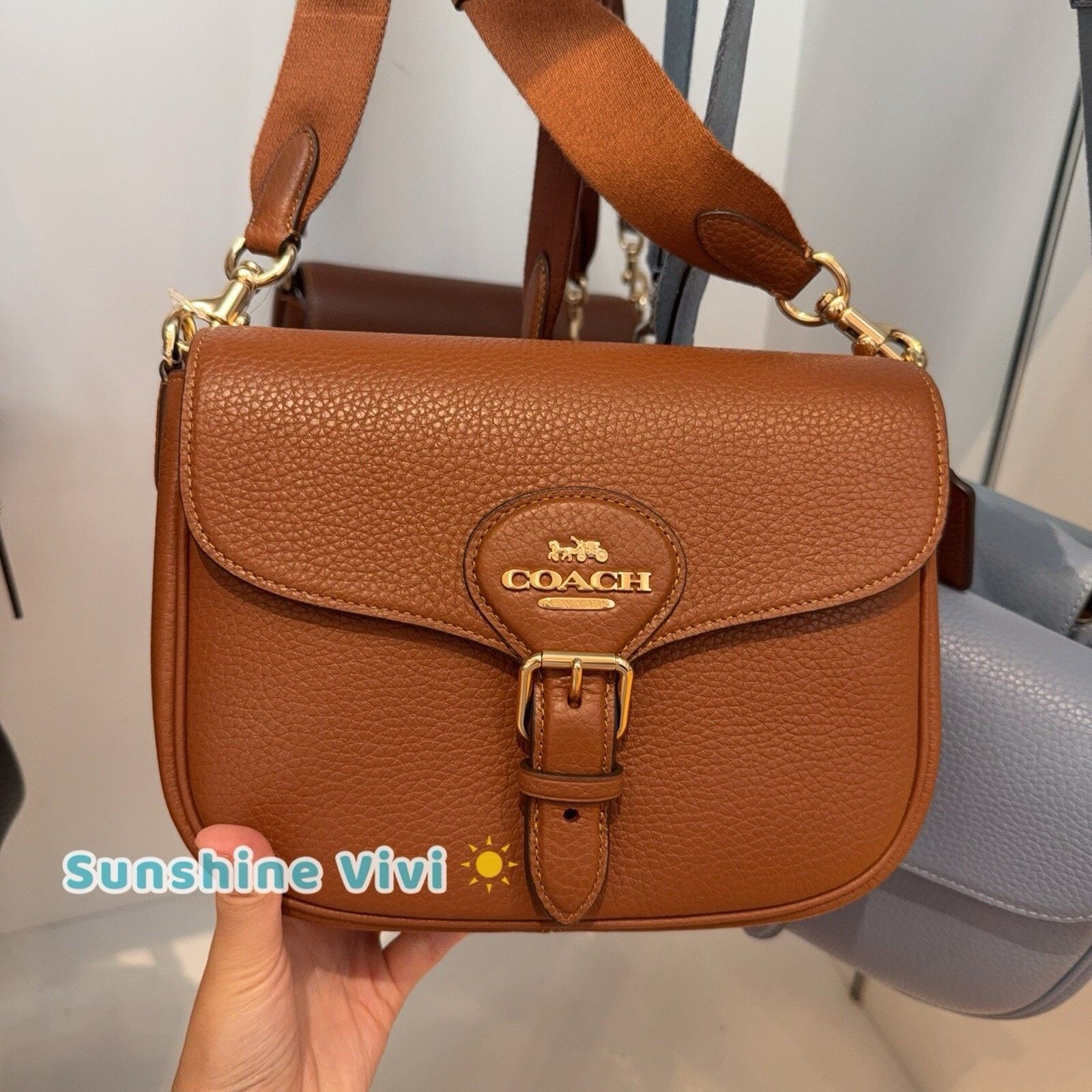 NWT Coach Amelia Saddle Bag Shoulder Bag Redwood Cp107, Women's