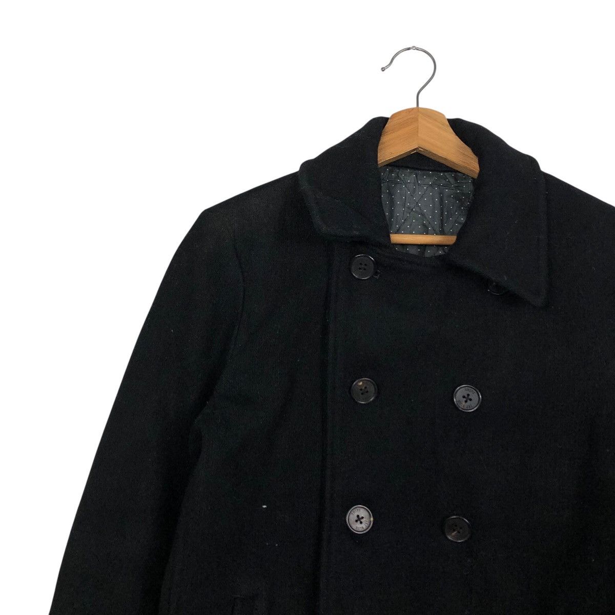 Issey Miyake 📌Vintage Wool Jacket Double Collar Ships Jet Blue Japan Size US M / EU 48-50 / 2 - 8 Thumbnail