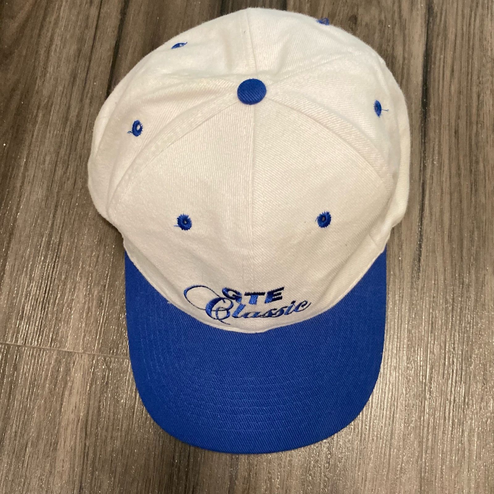 Vintage Vintage GTE Classic Blue & White Snapback Hat Adjustable Size ONE SIZE - 7 Thumbnail
