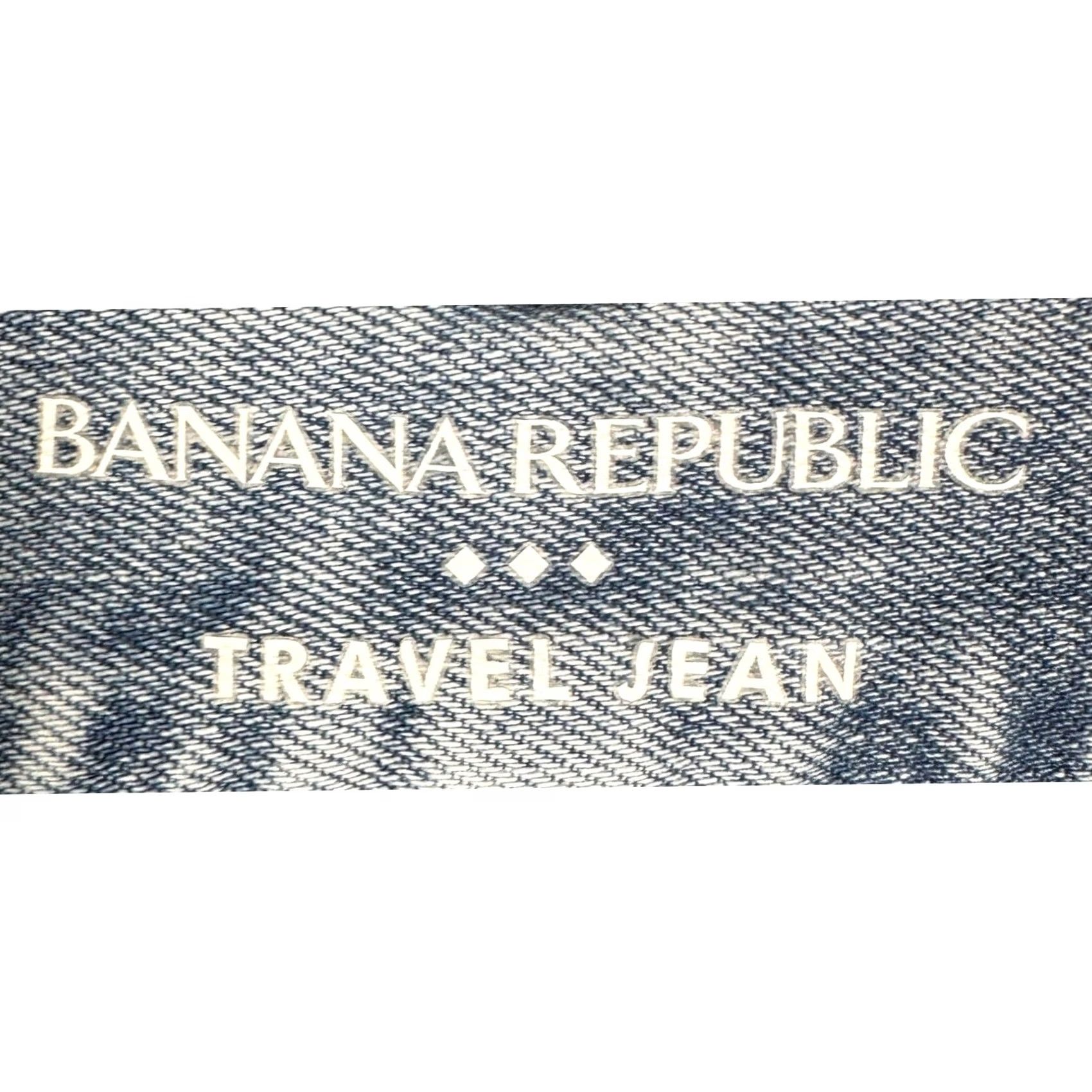 Banana Republic Banana Republic Travel Jeans Mens 38X32 Blue Slim Fit Light Wash Stretch Denim Jeans Slim Mens Blue 90s? Size US 38 / EU 54 - 3 Thumbnail