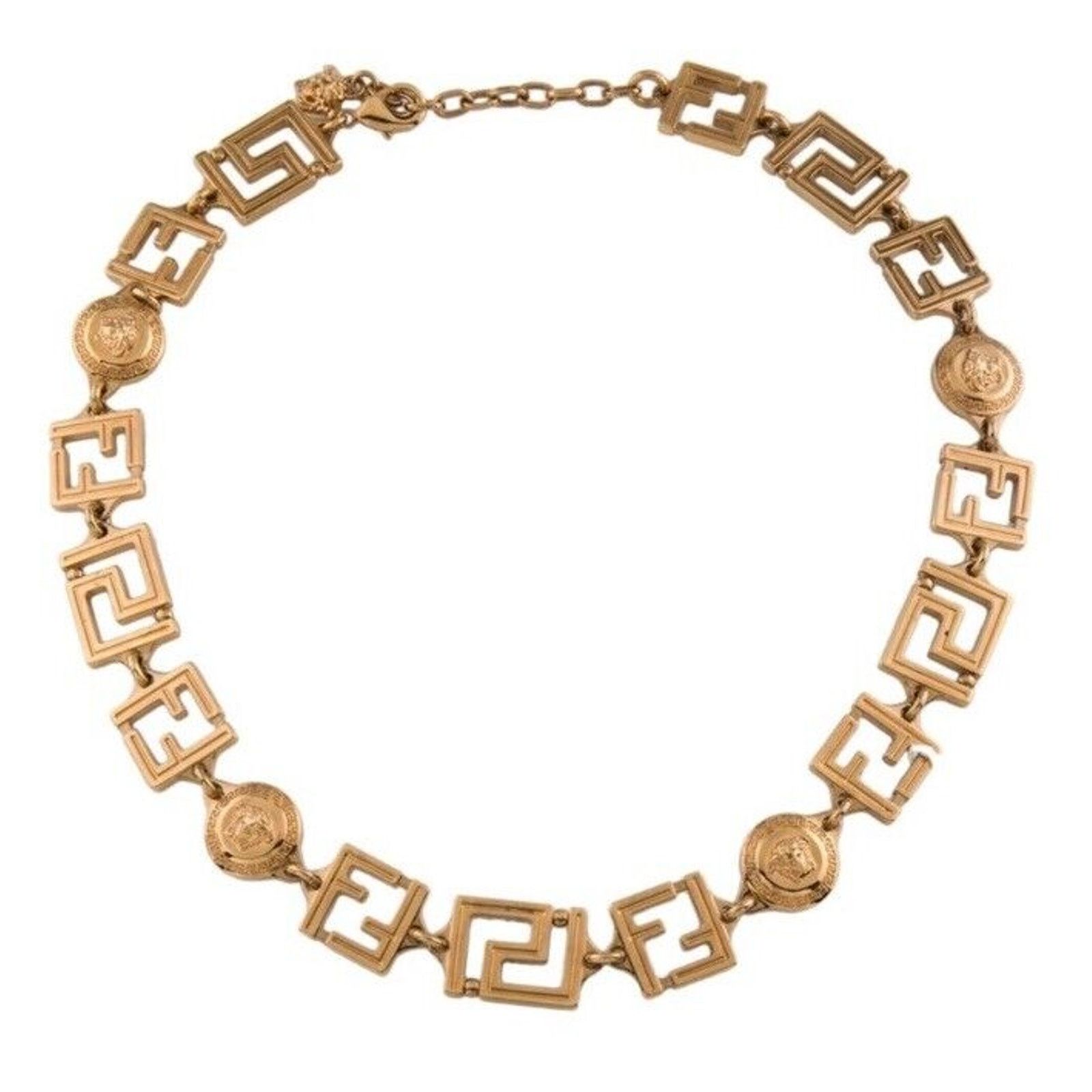 Fendace (Fendi X Versace) Gold Tone Necklace LTD Edition