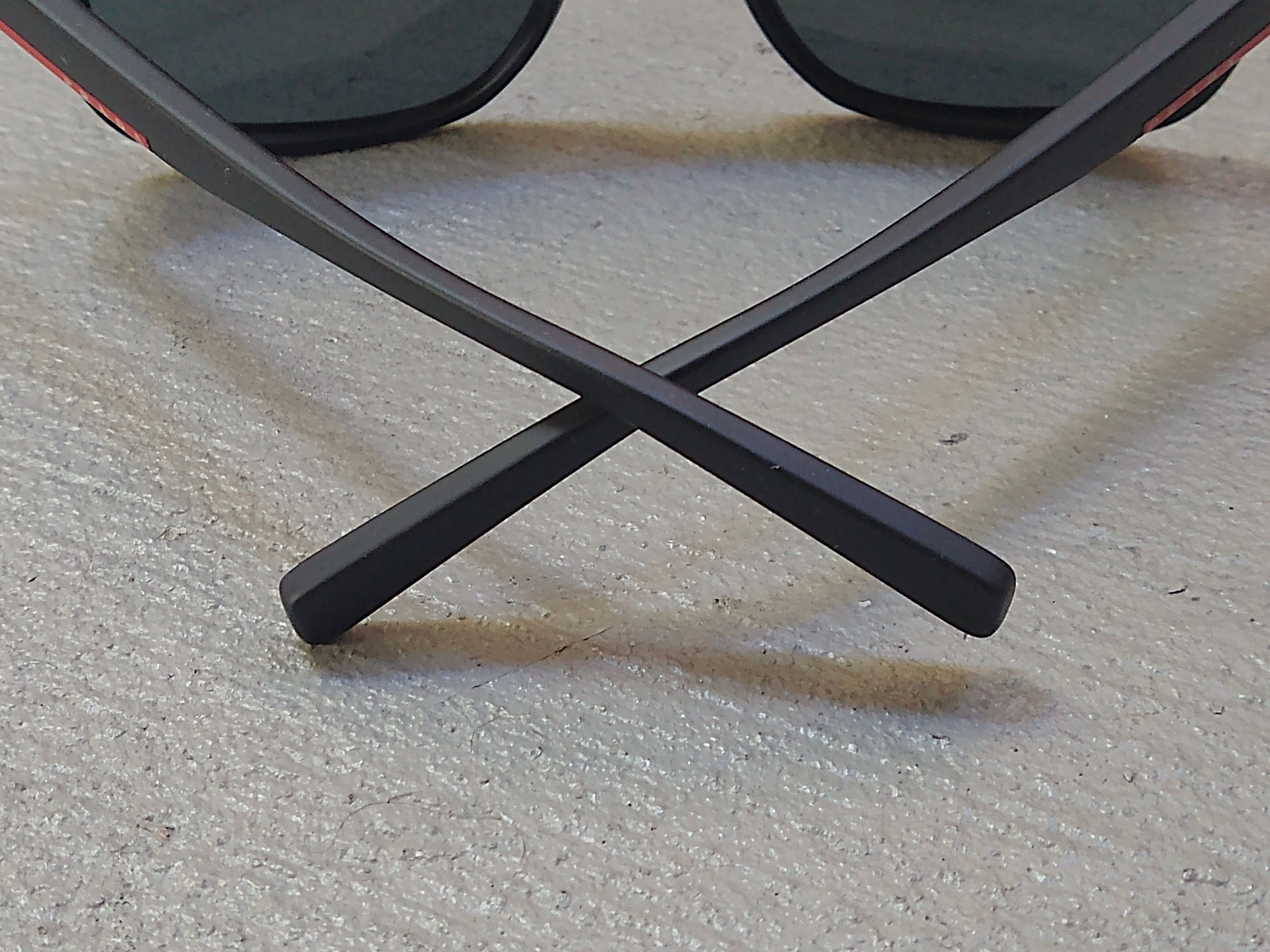 Prada Prada Sunglasses SPS 01R Black Blue Lens Linea Rossa Size ONE SIZE - 8 Thumbnail