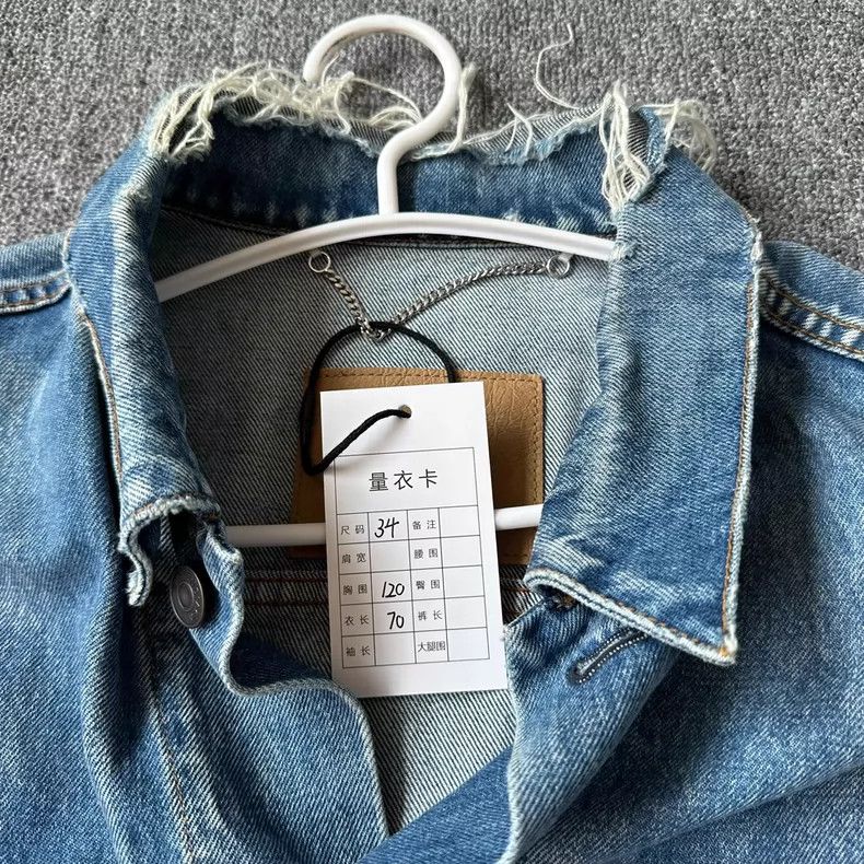 Balenciaga Balenciaga size 34 Blue Back Letter Logo Denim Jacket Size S / US 4 / IT 40 - 4 Thumbnail