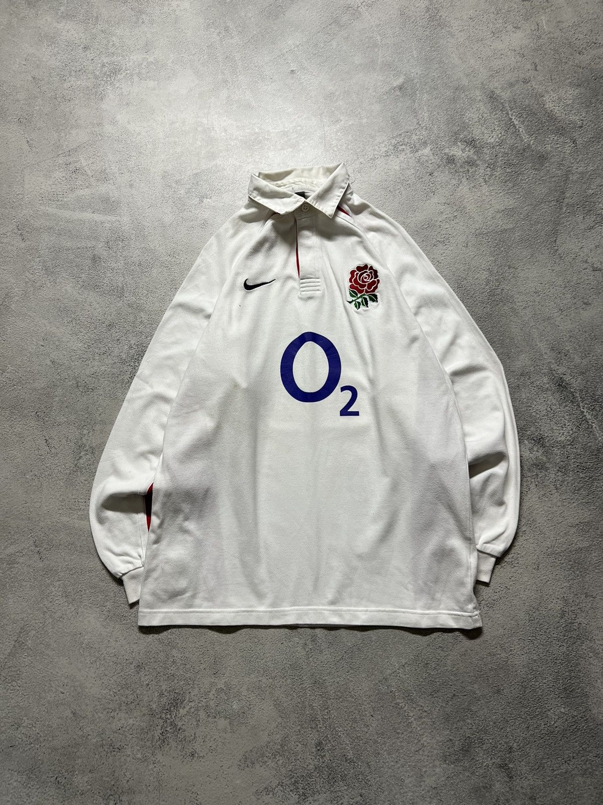 Nike × Vintage Vintage Blokecore Nike England 02 Rugby Longsleeve Polo Size US M / EU 48-50 / 2 - 2 Thumbnail