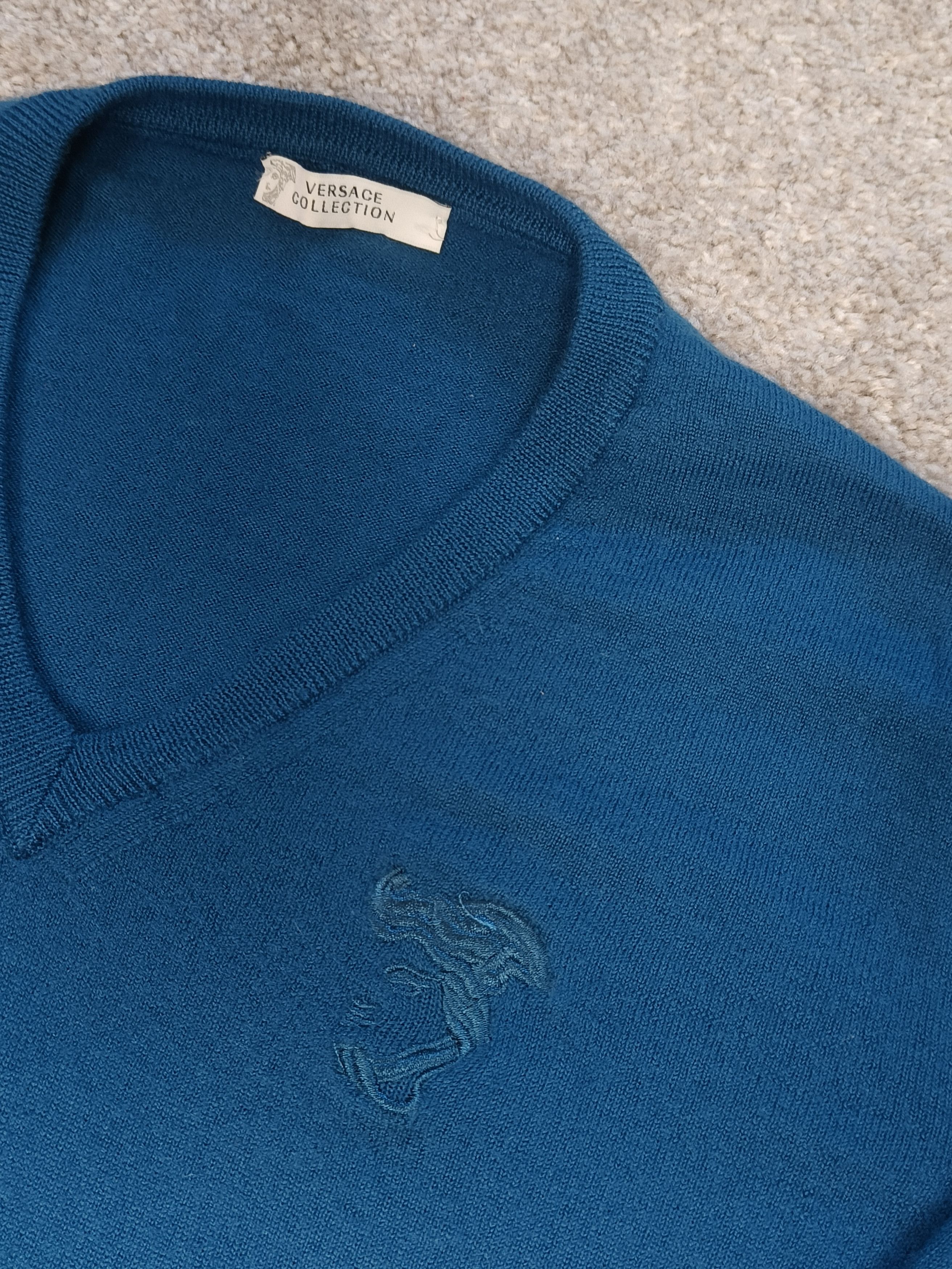 Versace Versace Collection Medusa Wool V-neck Sweater Pullover Size S / US 4 / IT 40 - 2 Thumbnail
