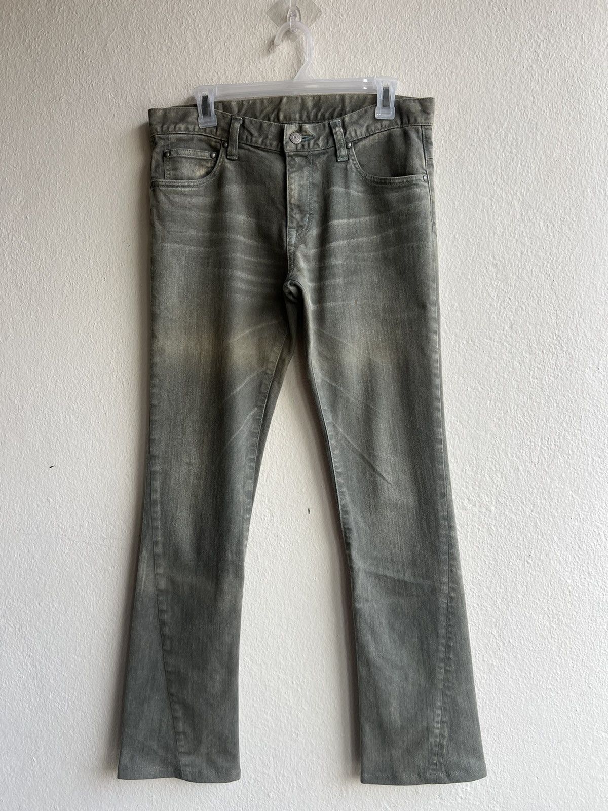 Tornado Mart Moss Wash Tornado Mart Faded Stretch Flare Pant Size US 31 - 2 Thumbnail