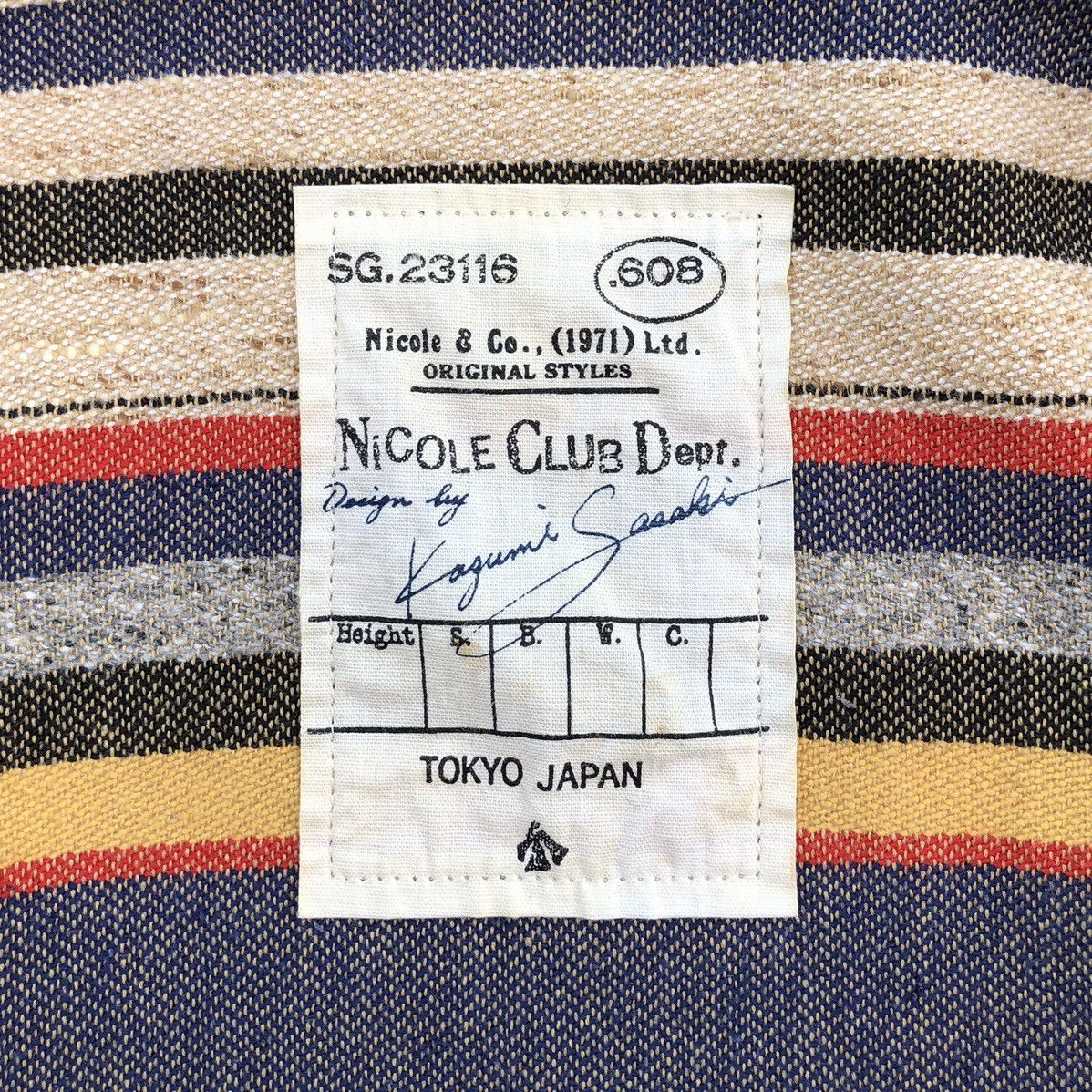 Nicole Club Nicole Club Dept. Multicolour Stripped Canves Coat Jacket Size S / US 4 / IT 40 - 16 Thumbnail
