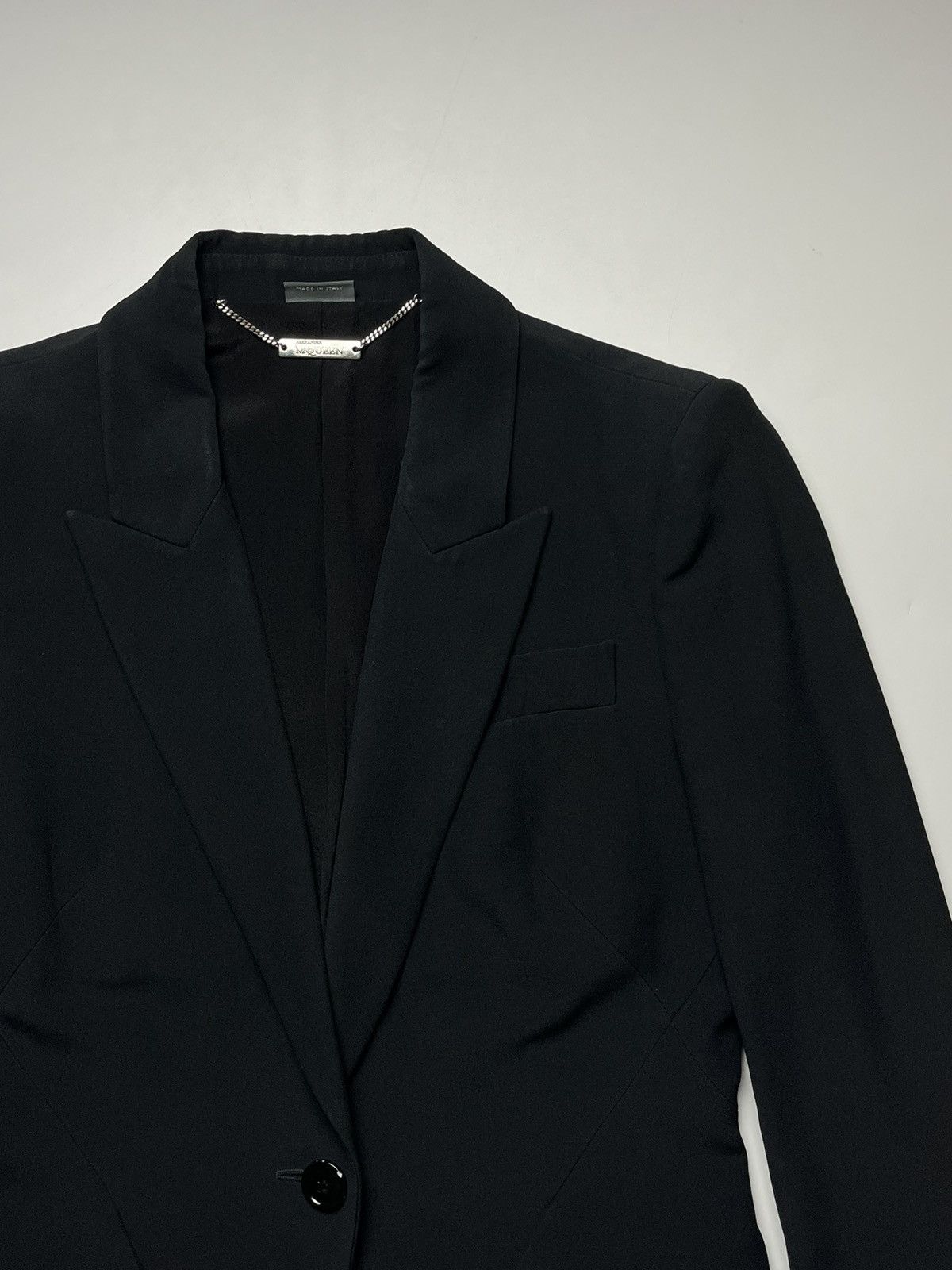 Alexander McQueen Alexander McQueen 2016 Leaf Crepe Single-Breasted Blazer Size L / US 10 / IT 46 - 3 Thumbnail