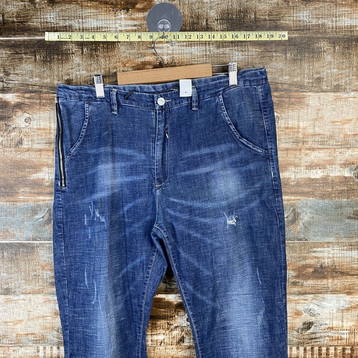 Japanese Brand DL Raw Blue Vintage faded Denim Pants #C1252 Size US 35 - 4 Thumbnail