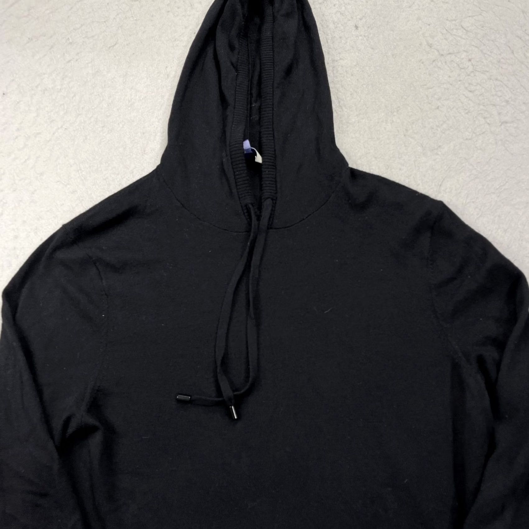 Vintage Artefact Hoodie Mens Large Black Wool Blend Pullover Hooded Knit Sweatshirt Size US L / EU 52-54 / 3 - 2 Thumbnail